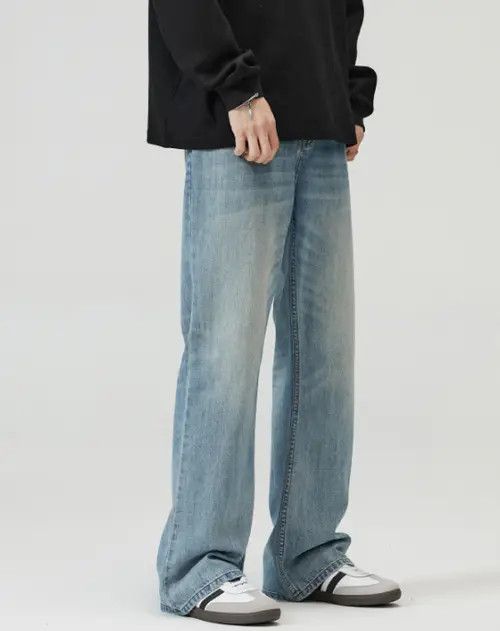 VIBE High street retro American washed scimitar flared jeans y2k Size US 32 / EU 48 - 8 Thumbnail