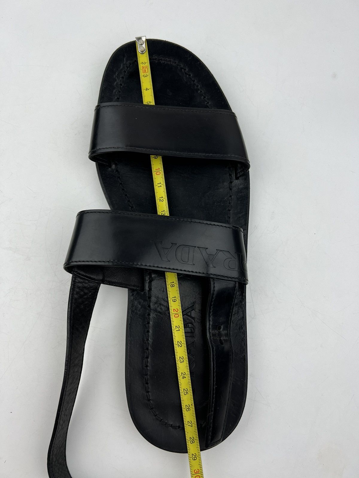 Prada PRADA MILANO Sandals Leather Shoes Straps Logo Black Men’s Size US 9 / EU 42 - 22 Thumbnail