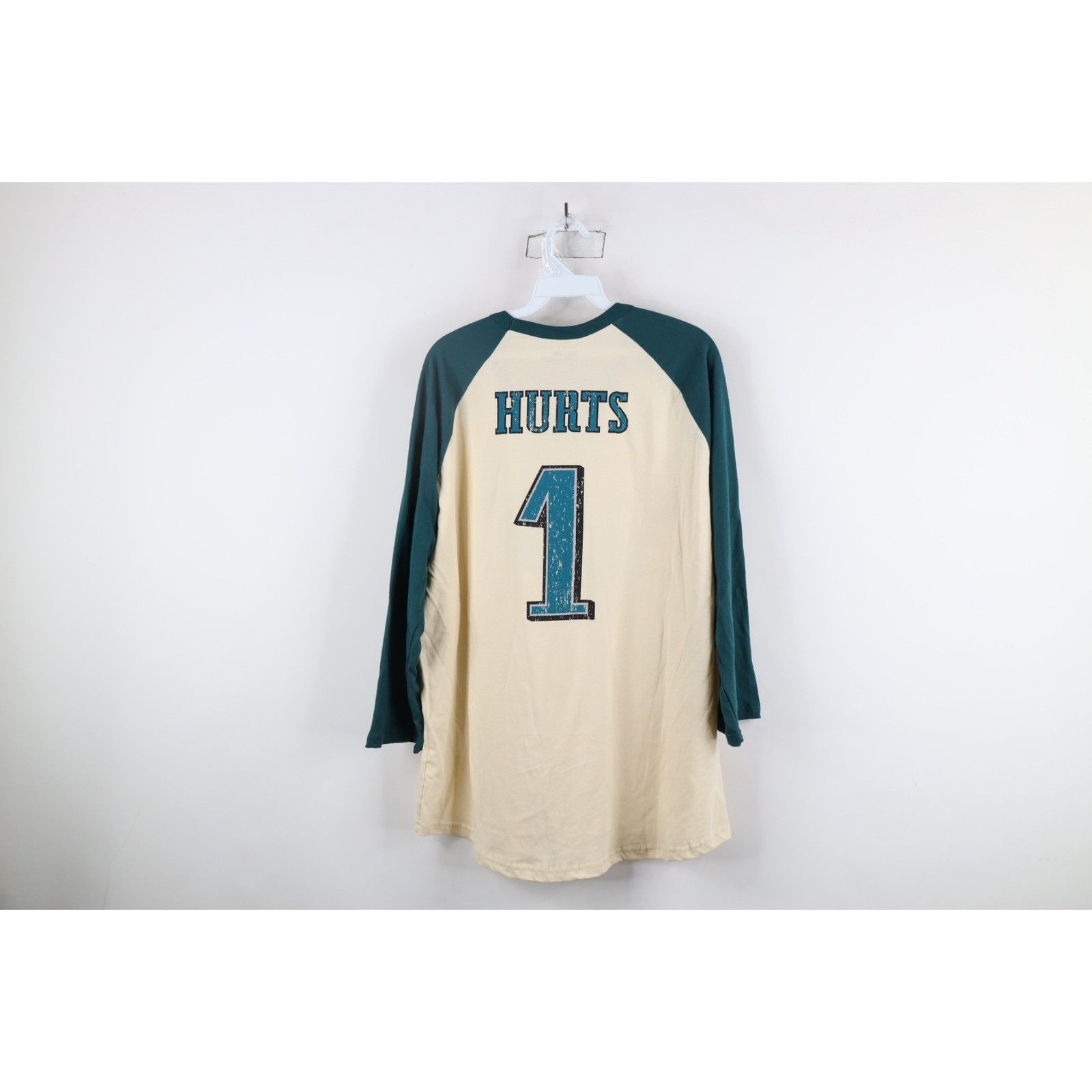 Majestic Majestic Hurts Philadelphia Eagles Football Jersey Raglan Size US XXL / EU 58 / 5 - 8 Thumbnail