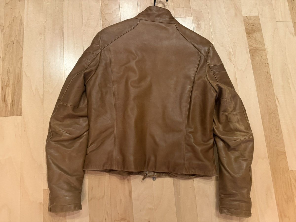 Polo Ralph Lauren $1999MSRP RLX RALPH LAUREN Brown LAMBSKIN Leather Motorcycle Size US L / EU 52-54 / 3 - 4 Thumbnail