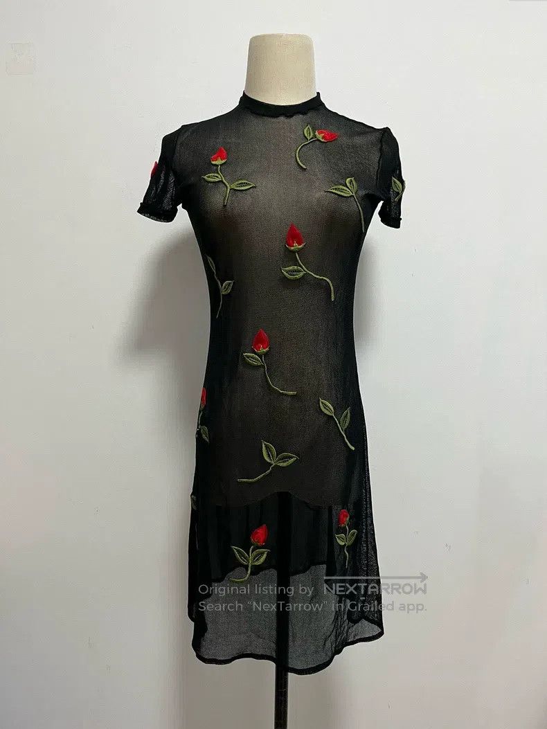 Vivienne Tam Vivienne Tam Embroidered Floral Tulle Dress Top Size S / US 4 / IT 40 - 4 Thumbnail