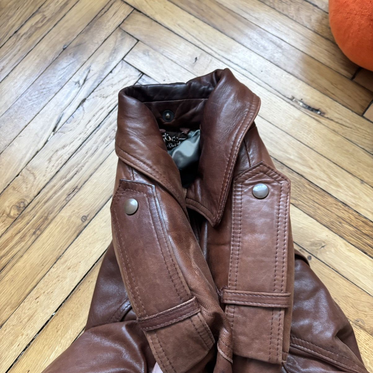Hysteric Glamour St.Michael Brown A-2 Leather Jacket vintage moto Size US M / EU 48-50 / 2 - 3 Thumbnail