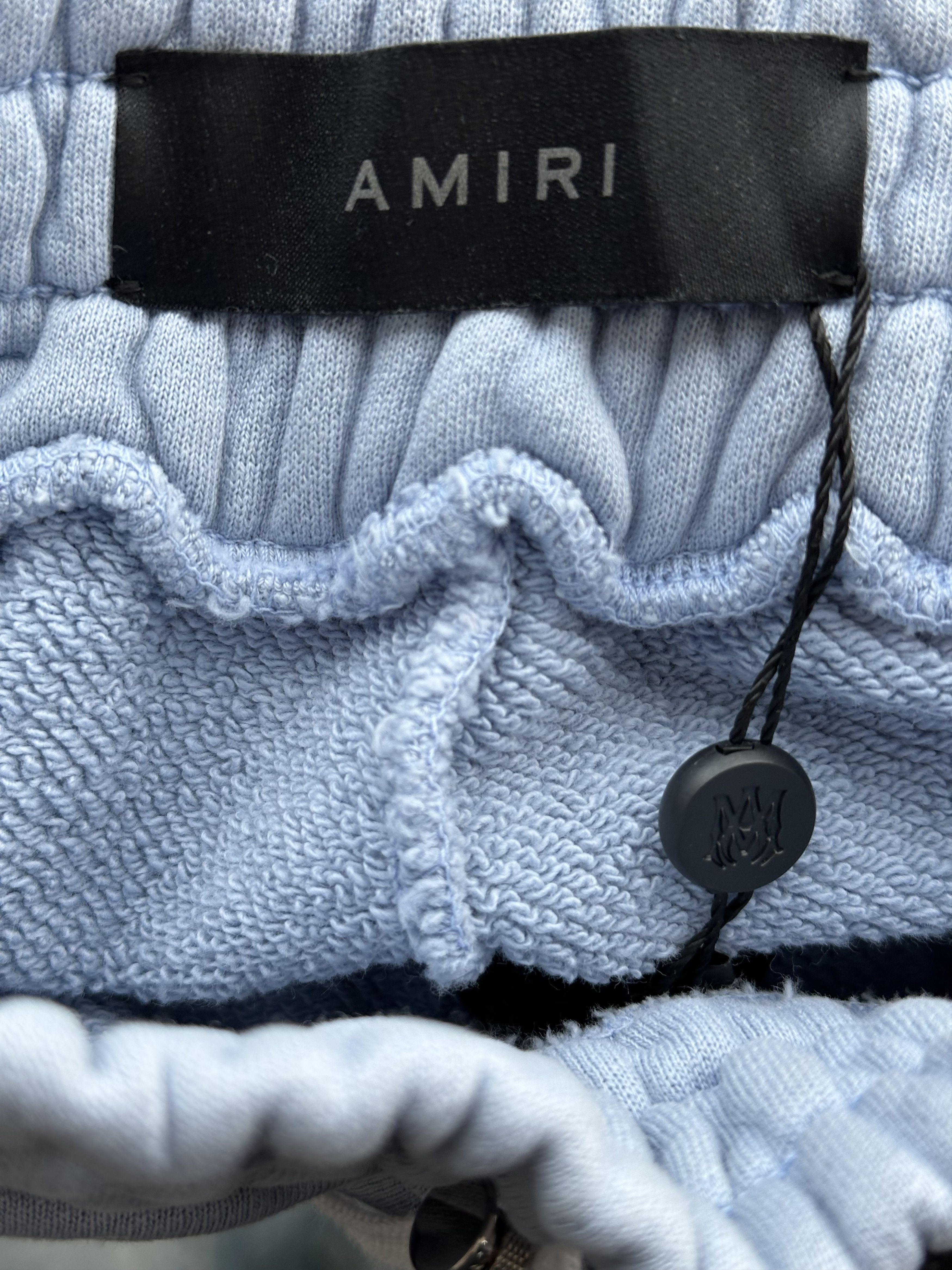Amiri Amiri Blue & White MA Bar Logo Shorts Size US 28 / EU 44 - 3 Thumbnail