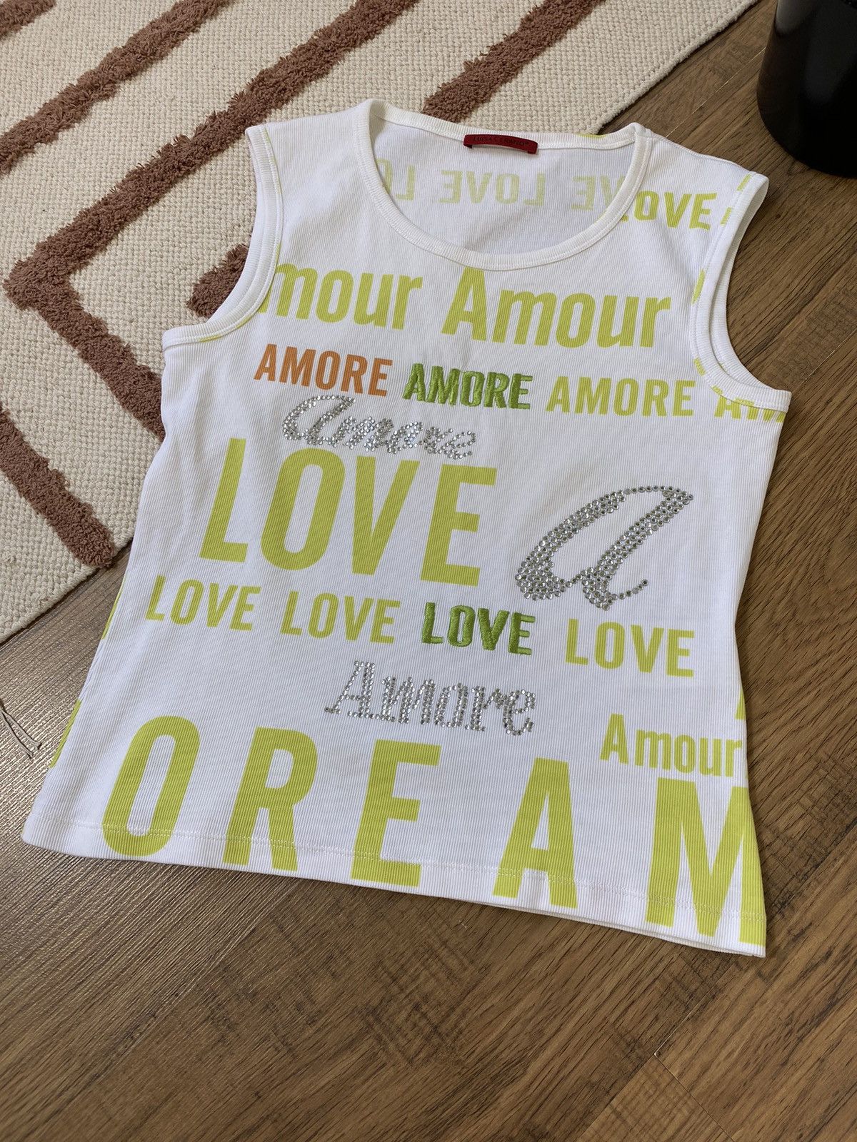 Vintage AVANT GARDE LOVE Y2K TANK TOP Size M / US 6-8 / IT 42-44 - 2 Thumbnail