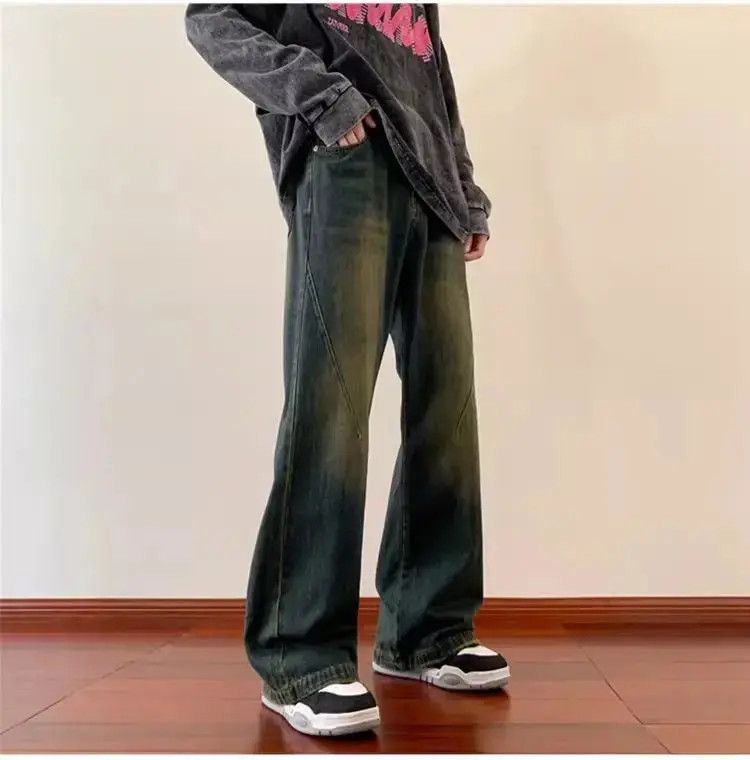 Japanese Brand Retro washed casual straight leg jeans Size US 32 / EU 48 - 1 Thumbnail