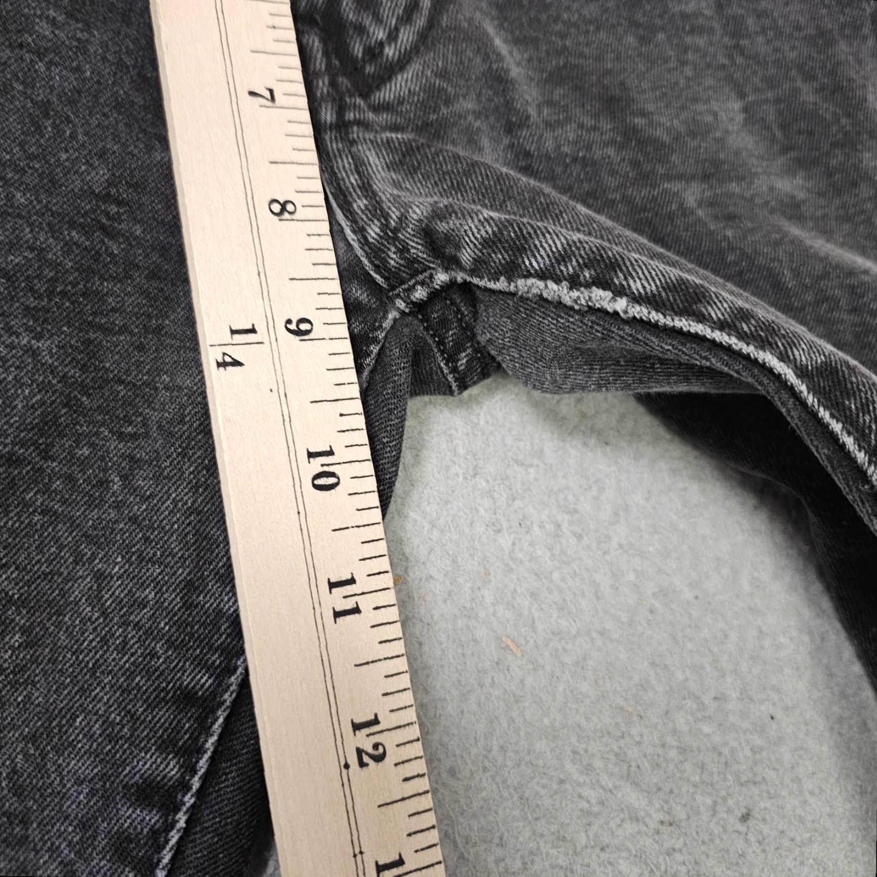 Levi's VINTAGE? No — Levis 511 Jeans Mens 30x29 (Tag 30x32) Charcoal Wash Slim Taper Stretch Denim Size US 30 / EU 46 - 4 Thumbnail