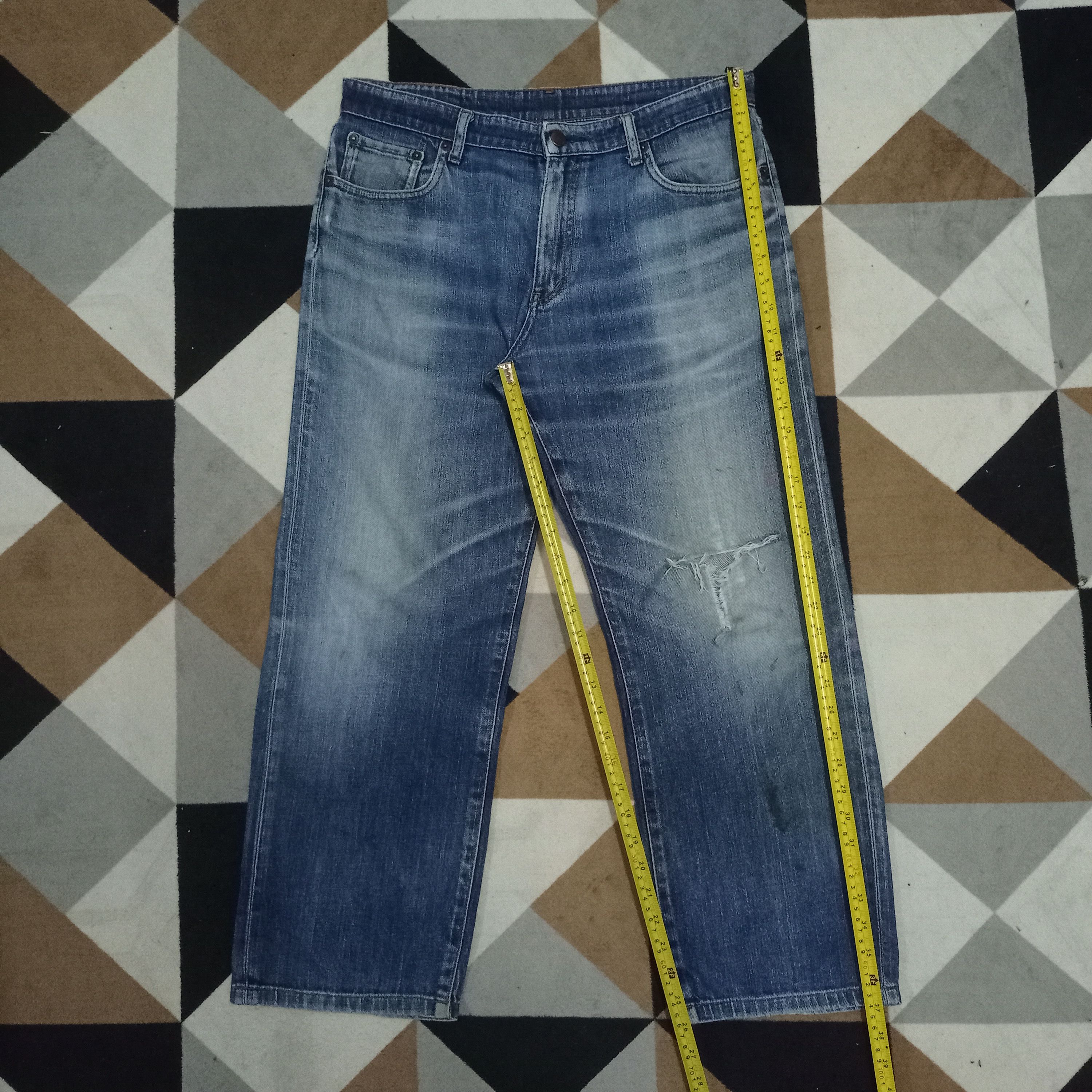 Japanese Brand × Uniqlo S003 Vintage Japanese Uniqlo Distressed Baggy Jeans Size US 34 / EU 50 - 9 Thumbnail