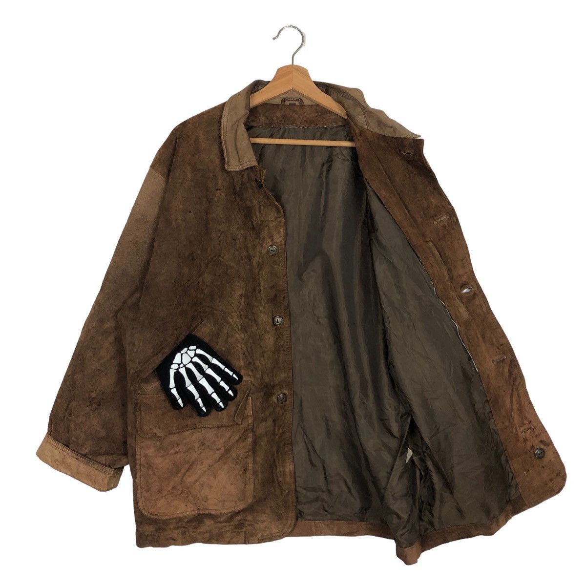 Japanese Brand 🔥VINTAGE GENUINE LEATHER JACKET CARGO INSPIRE ISSEY MIYAKE Size US L / EU 52-54 / 3 - 8 Thumbnail