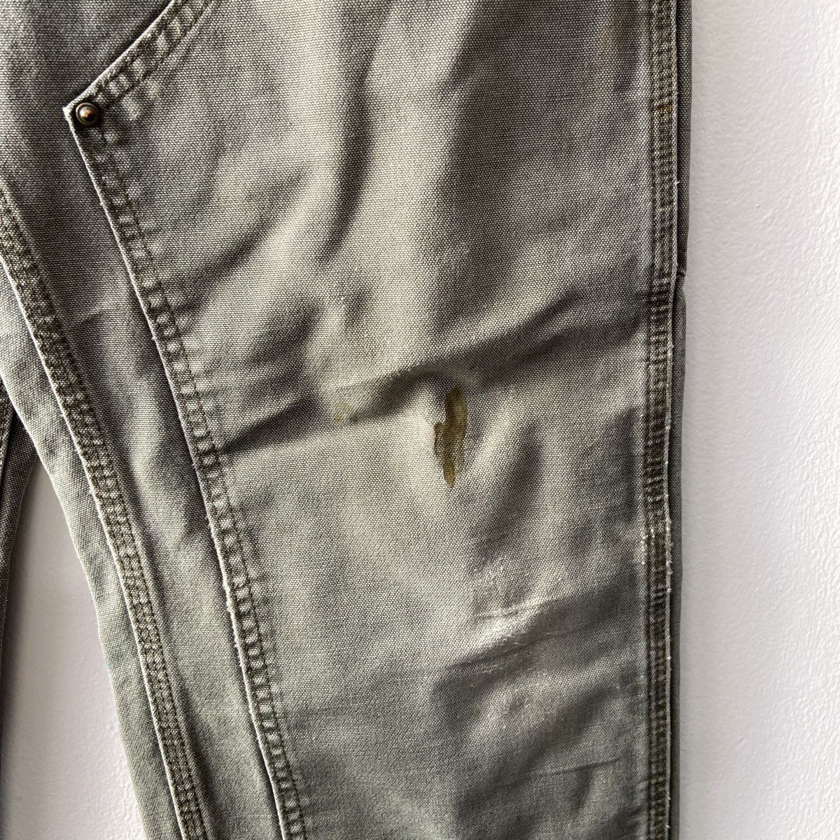 Carhartt × Vintage Distressed Faded Vintage Carhartt Double Knee Moss Green Size US 30 / EU 46 - 11 Thumbnail