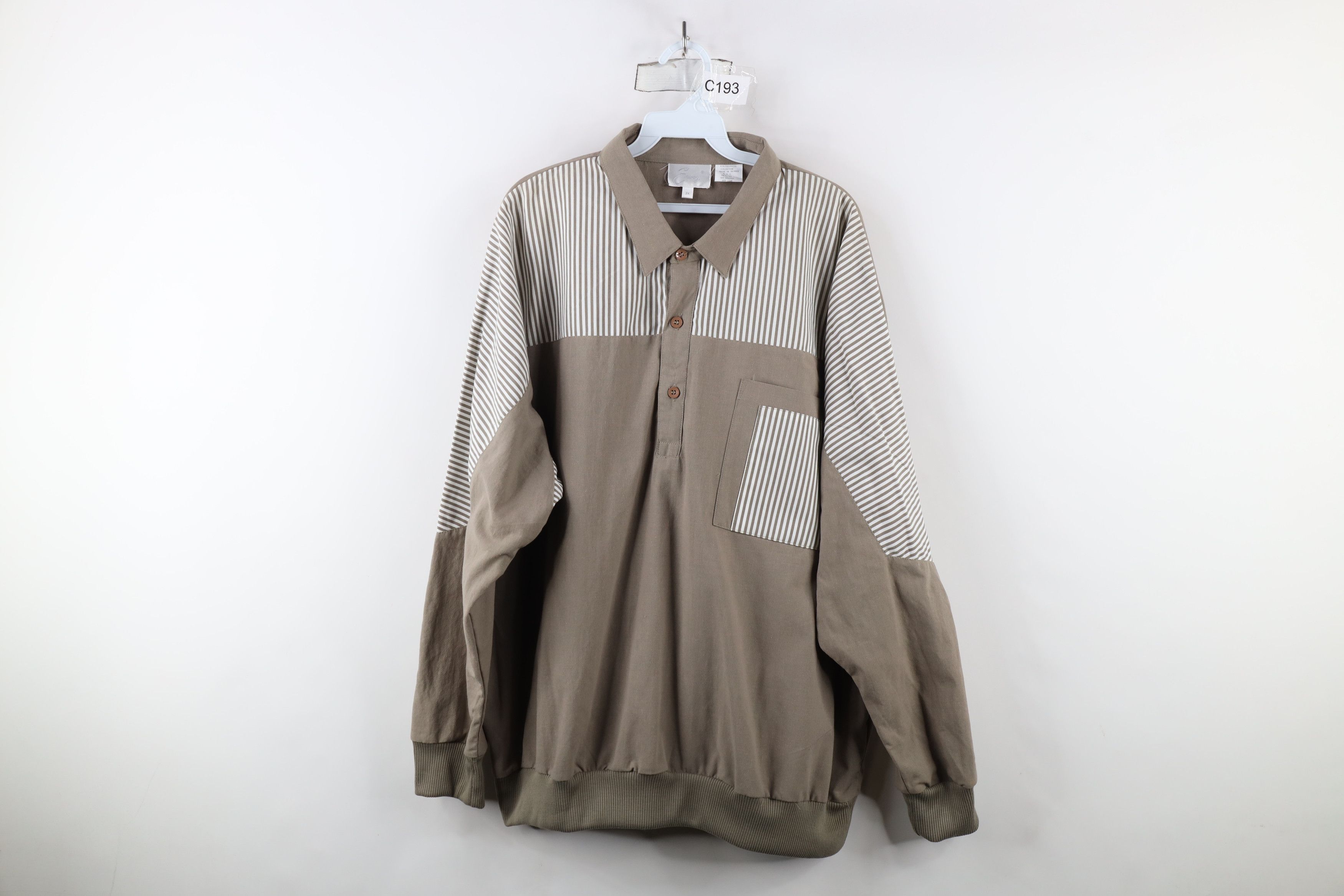 Vintage Vintage 90s Streetwear Block Collared Pullover Polo Shirt Size US XXL / EU 58 / 5 - 1 Thumbnail