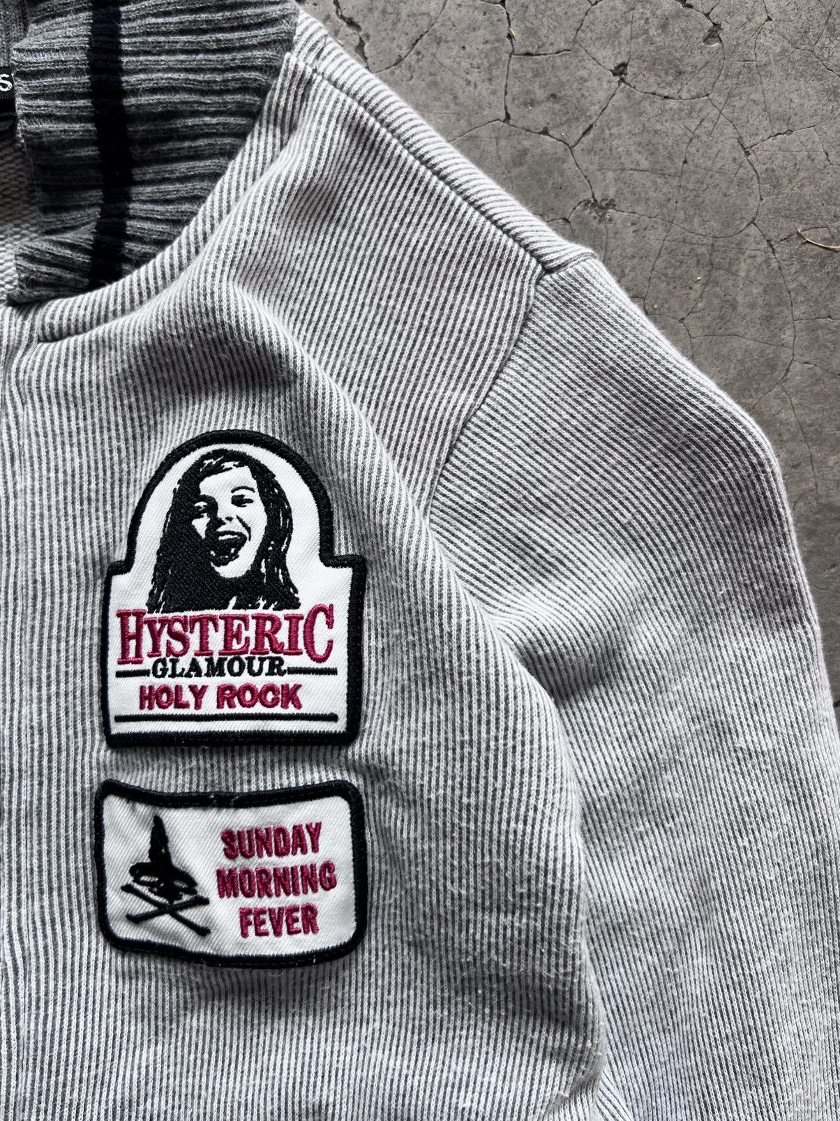 Hysteric Glamour Joey HYSTERIC Glamour Patchwork Cropped Jacket Babytee Fit Size US XXS / EU 40 - 8 Thumbnail