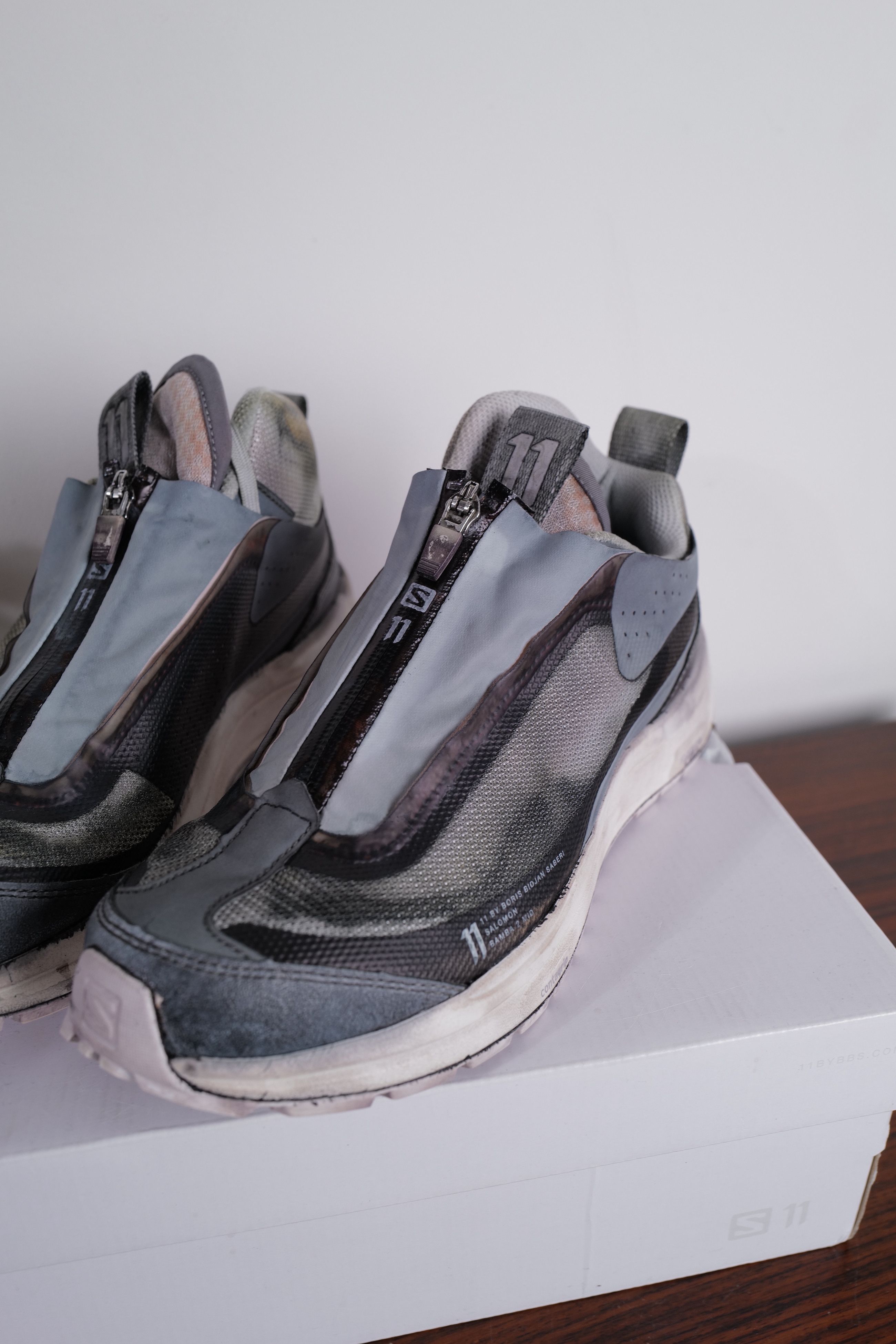 Boris Bidjan Saberi WHITE-PATINA GREY Size US 8.5 / IT 38.5 - 3 Thumbnail