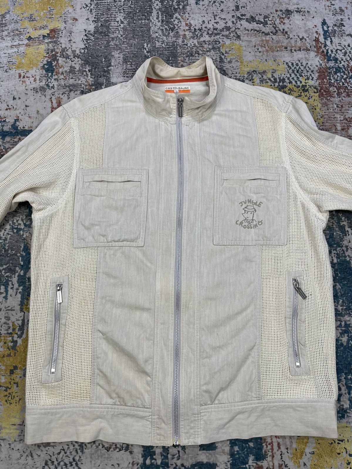 Jean Charles De Castelbajac Castelbajac Hybrid Net Perforated Safari Jacket Size US L / EU 52-54 / 3 - 3 Thumbnail