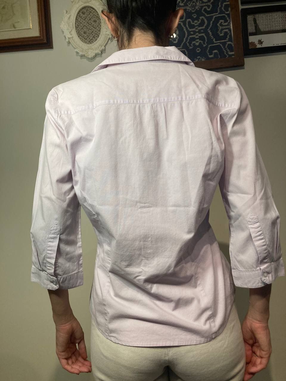Zara Lilac Cotton Shirt Size S / US 4 / IT 40 - 5 Thumbnail