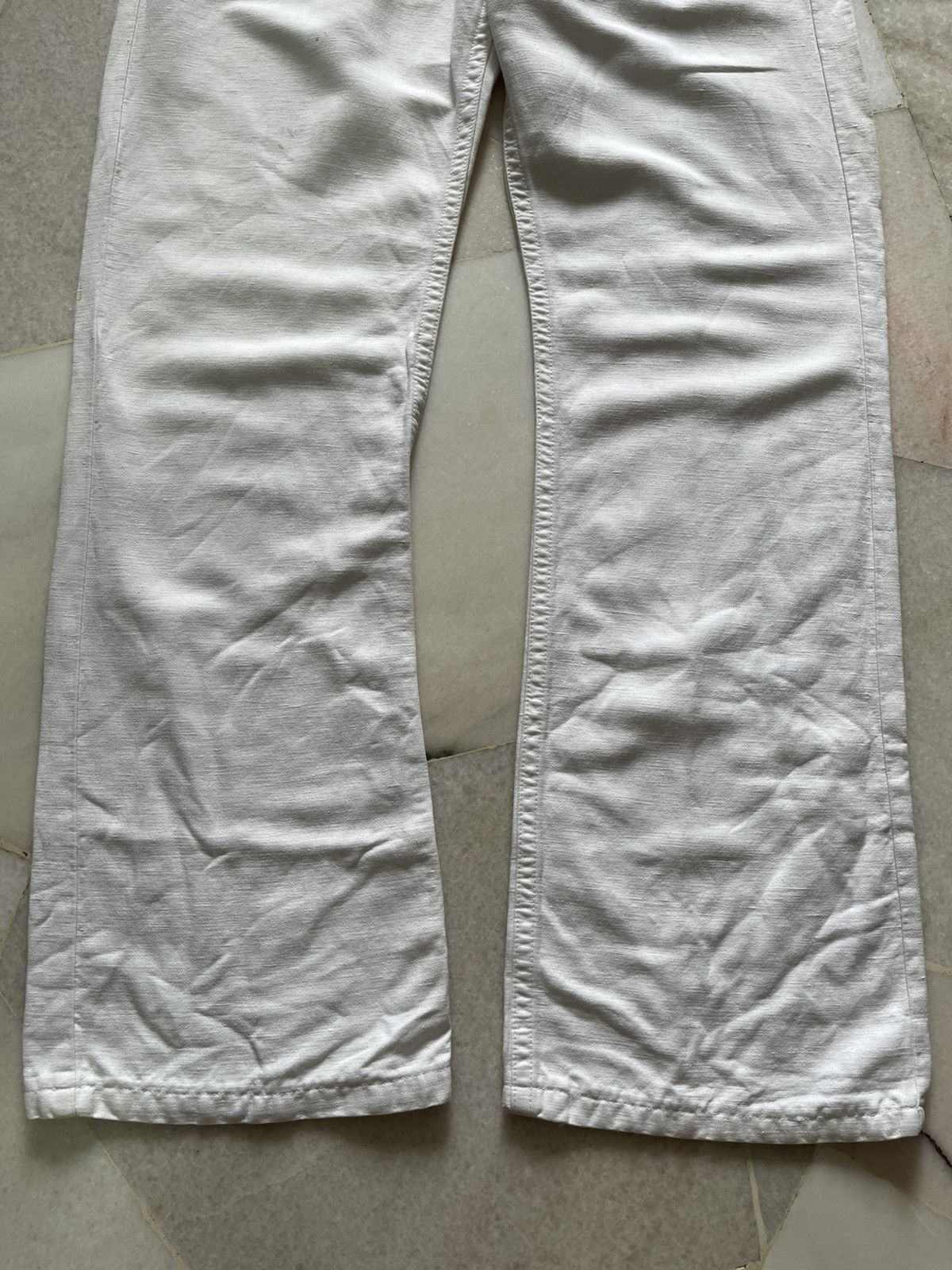 Emporio Armani Emporio Armani Metal Emblem Pocket White Denim Jeans 96 Size US 36 / EU 52 - 4 Thumbnail