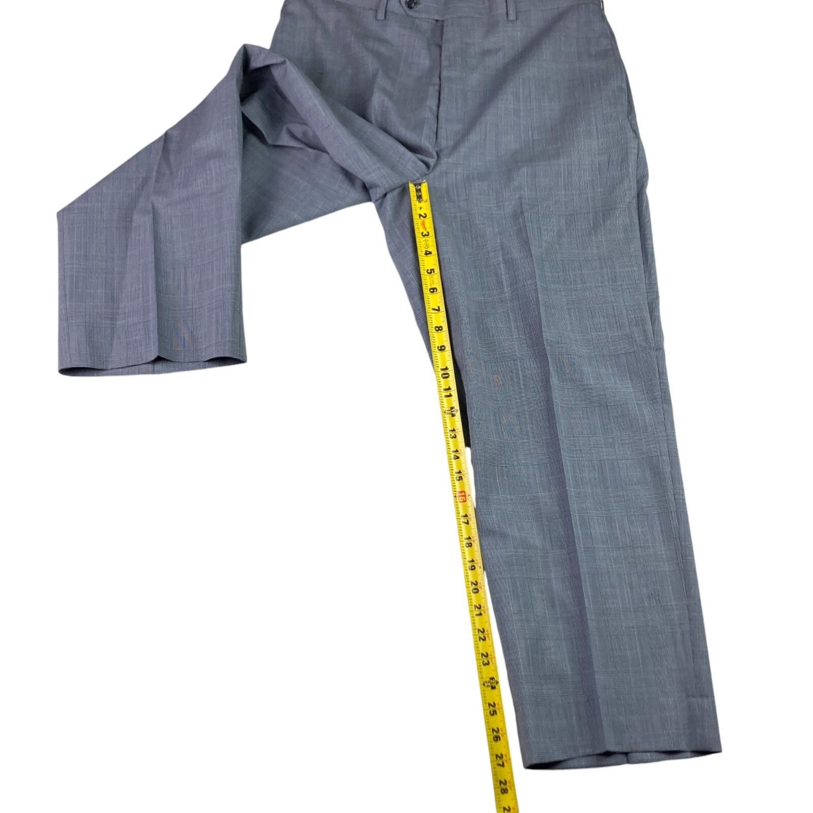 Jos. A. Bank Jos A Bank Men's Wool 2-Button Suit Blue Glen Plaid • 40 L | Size 40L - 13 Thumbnail