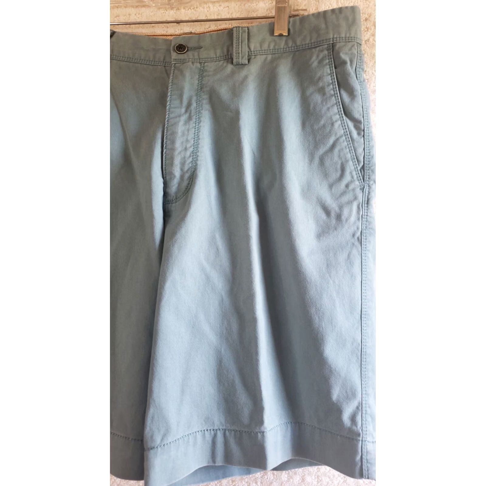 Tommy Bahama Tommy Bahama Men's Chino Shorts Light Blue Green 34 9.5" Inseam Relaxed Cotton Tencel Stretch Casual" Size US 34 / EU 50 - 2 Thumbnail