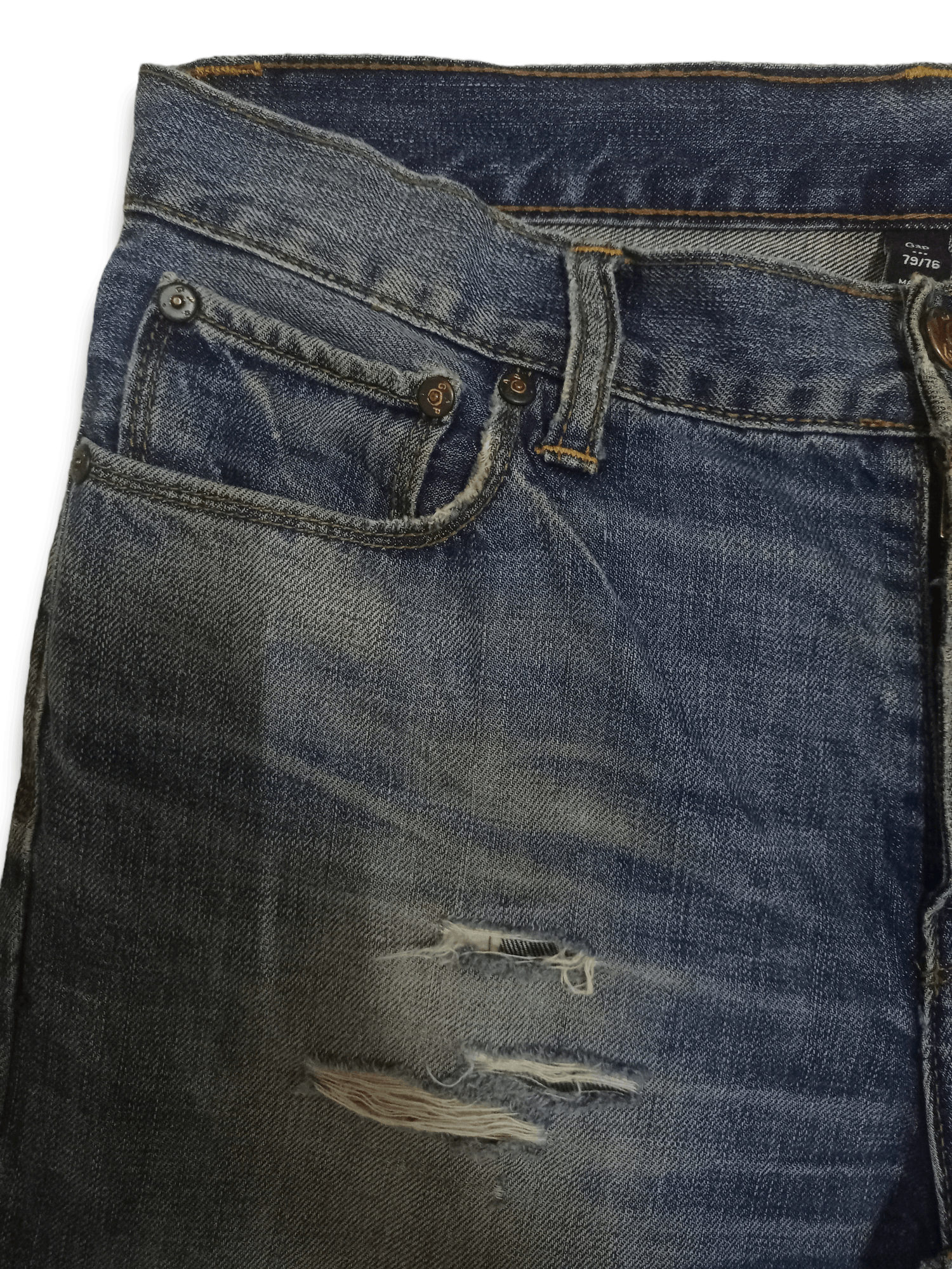Gap Vintage Gap Premium Mud Wash Flares Style Distressed Jeans Size US 32 / EU 48 - 6 Thumbnail
