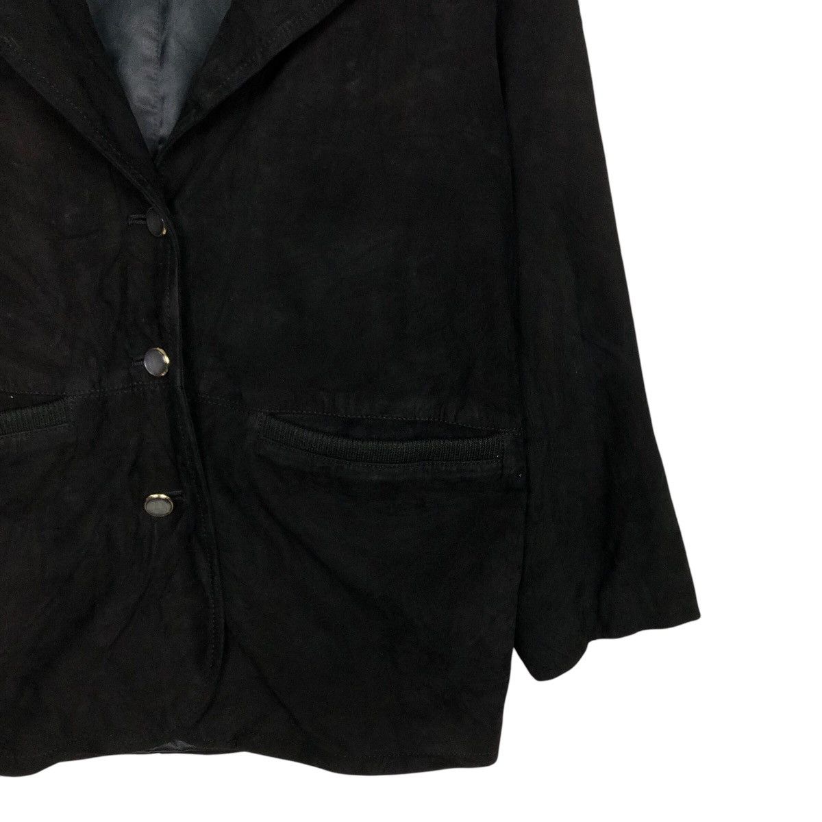 Japanese Brand 📌Rich Black Vintage Leather Jacket Prinzipal Issey Miyake Size US M / EU 48-50 / 2 - 6 Thumbnail