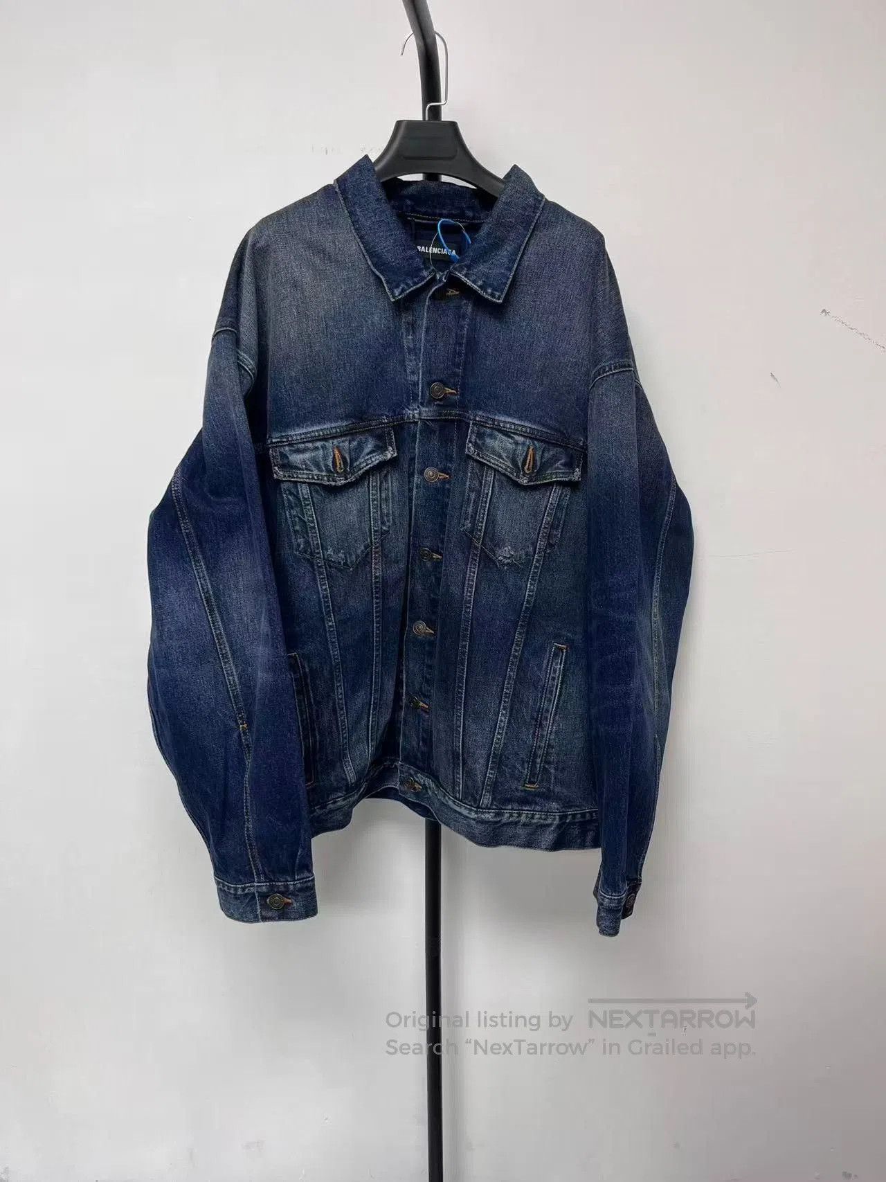 Balenciaga Balenciaga Men's Logo Print Denim Jacket. Size US M / EU 48-50 / 2 - 2 Thumbnail