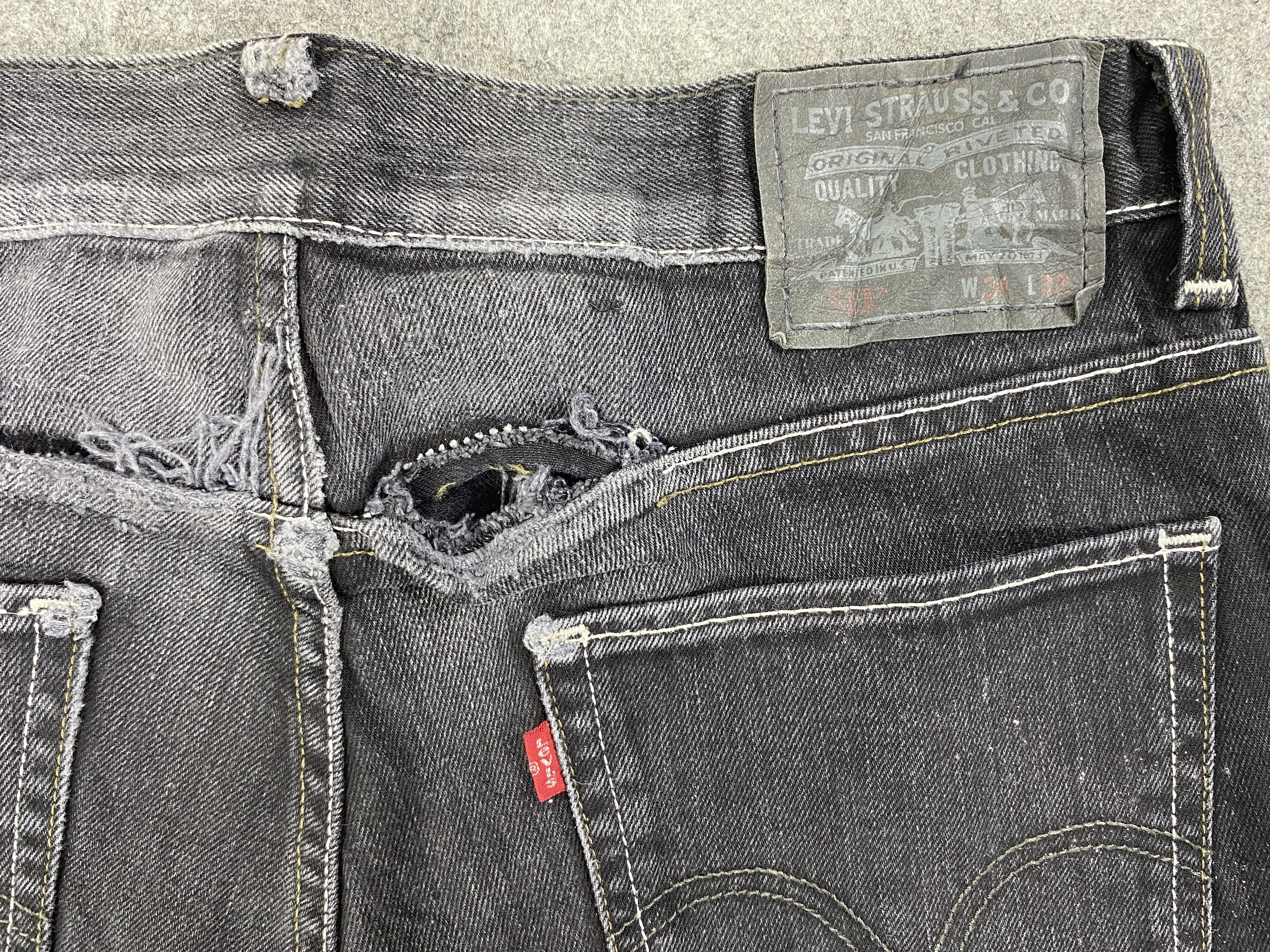 Levi's Distressed Black Vintage Levi's 511 32x33 Denim -JN1982 Size US 32 / EU 48 - 9 Thumbnail