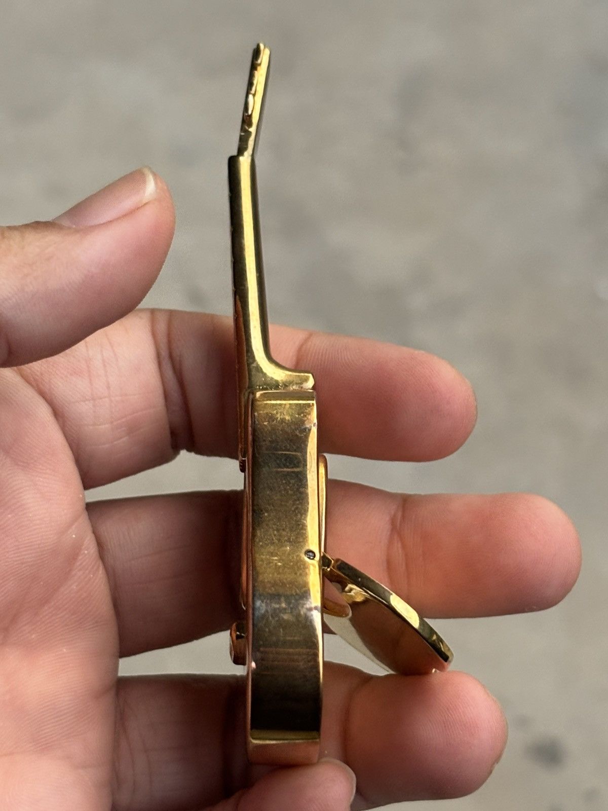 Vintage Vintage table clock gold guitar Size ONE SIZE - 4 Thumbnail