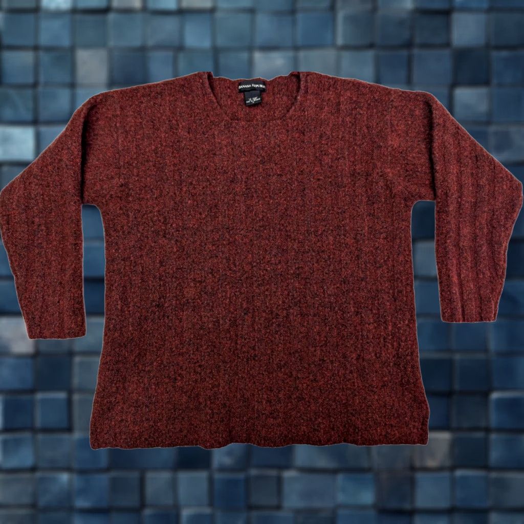 Banana Republic Banana Republic Sweater Womens M Red Wool Blend Flannel Pullover Women Orange Thermal Size M / US 6-8 / IT 42-44 - 1 Thumbnail