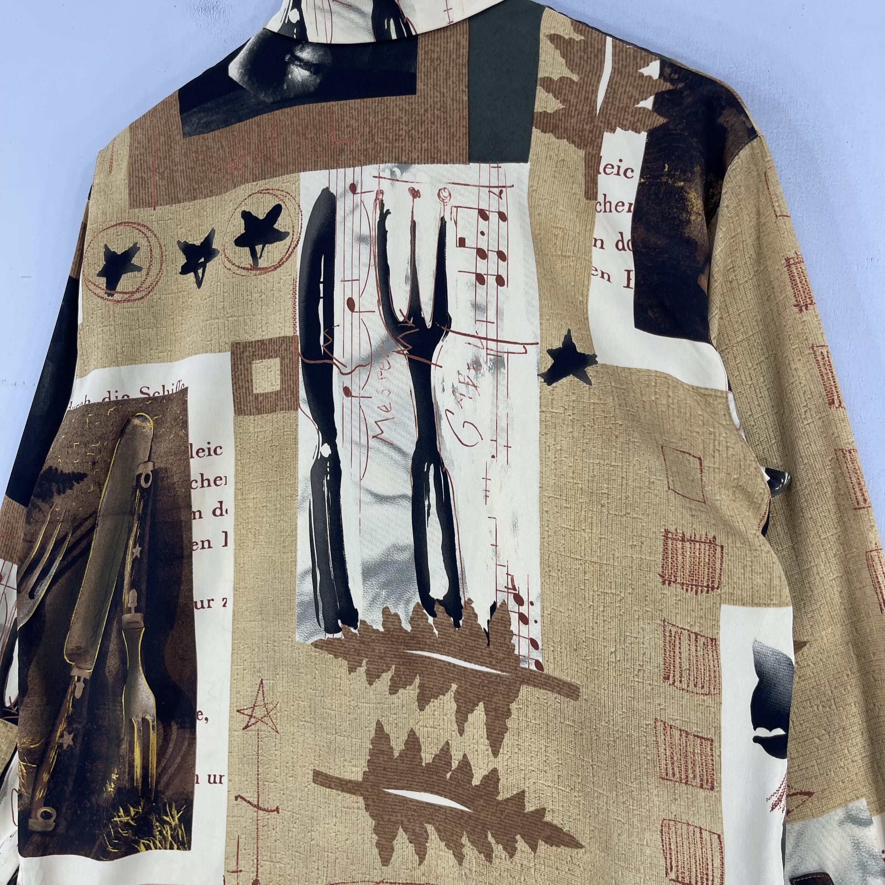 Art Comes First × Japanese Brand Vintage DUPRE Pop Art Psychobilly Polyester Button Up Shirt Size M / US 6-8 / IT 42-44 - 8 Thumbnail