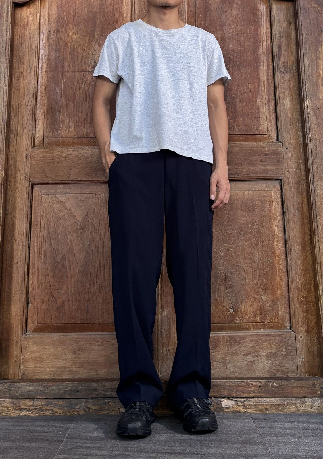 Armani Collezioni FREE TAX! Shadow Striped Trousers Size US 32 / EU 48 - 1 Thumbnail