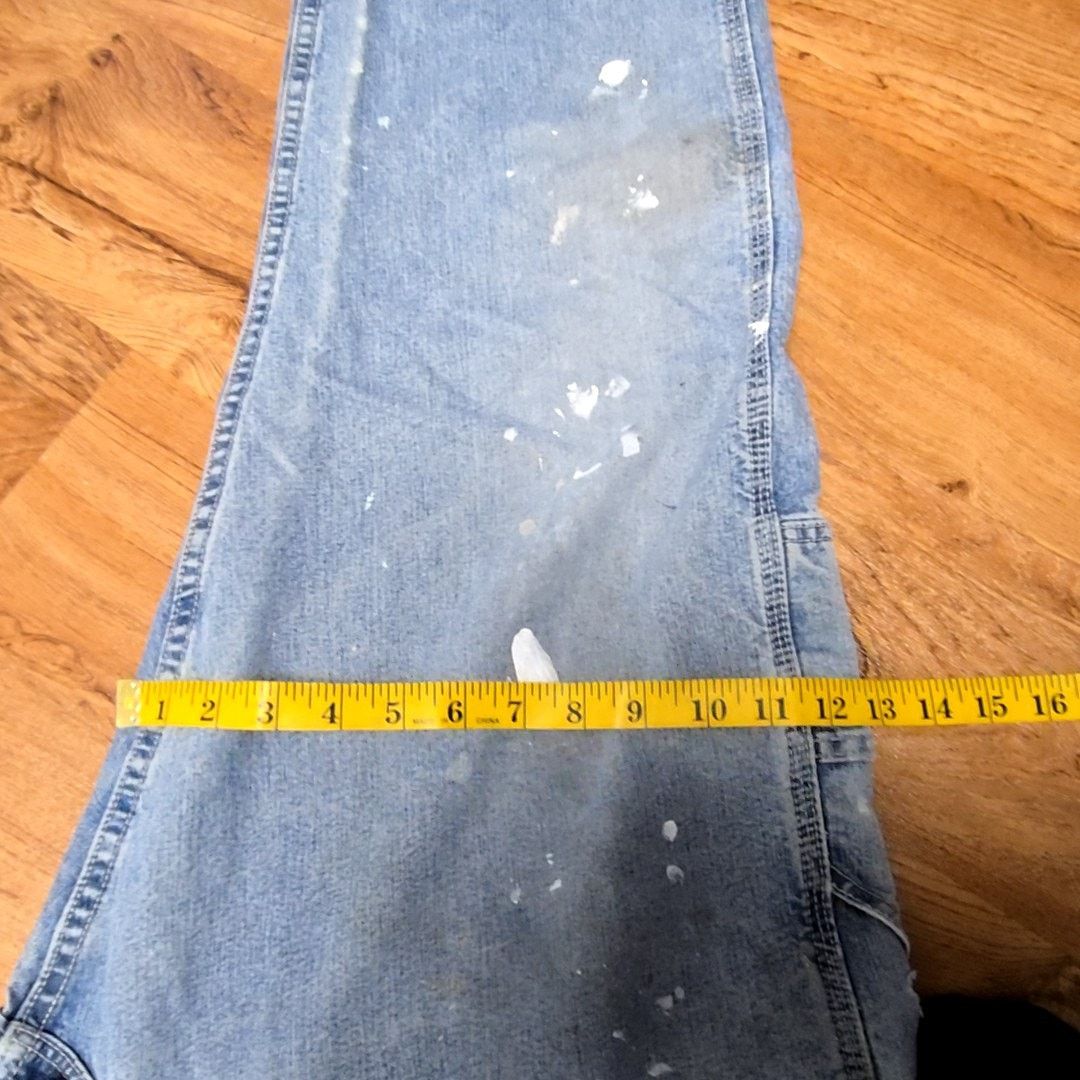 Lee Lee Carpenter Jeans Paint Splatter Blue Denim Workwear 36x32 Size US 36 / EU 52 - 19 Thumbnail