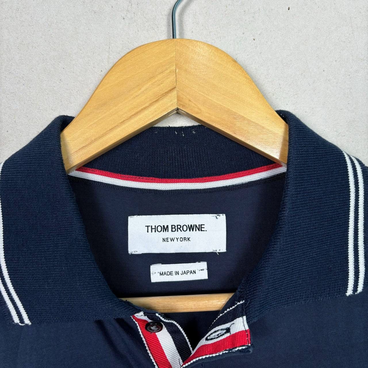 Thom Browne Thom Browne Navy Blue Polo Tshirt Size US M / EU 48-50 / 2 - 5 Thumbnail