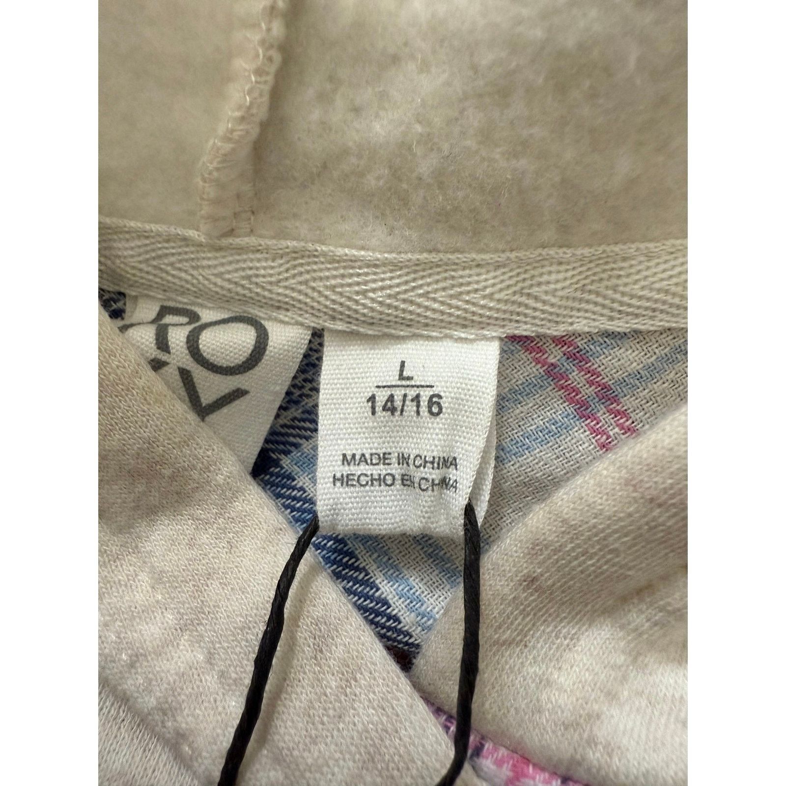 Other NEW Roxy Girl Lightweight Flannel Shirt Jacket Hoodie Large Size US L / EU 52-54 / 3 - 4 Thumbnail