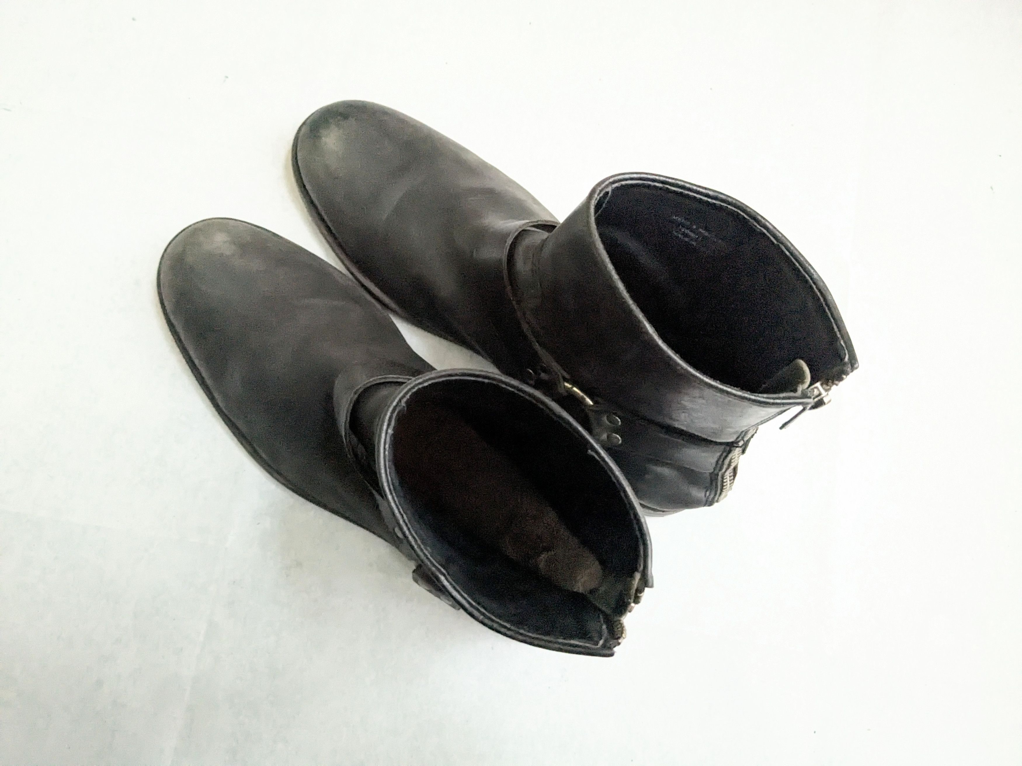 Frye Frye Harness Boots Black 9 Leather Buckle Strap Size US 9 / EU 42 - 14 Thumbnail