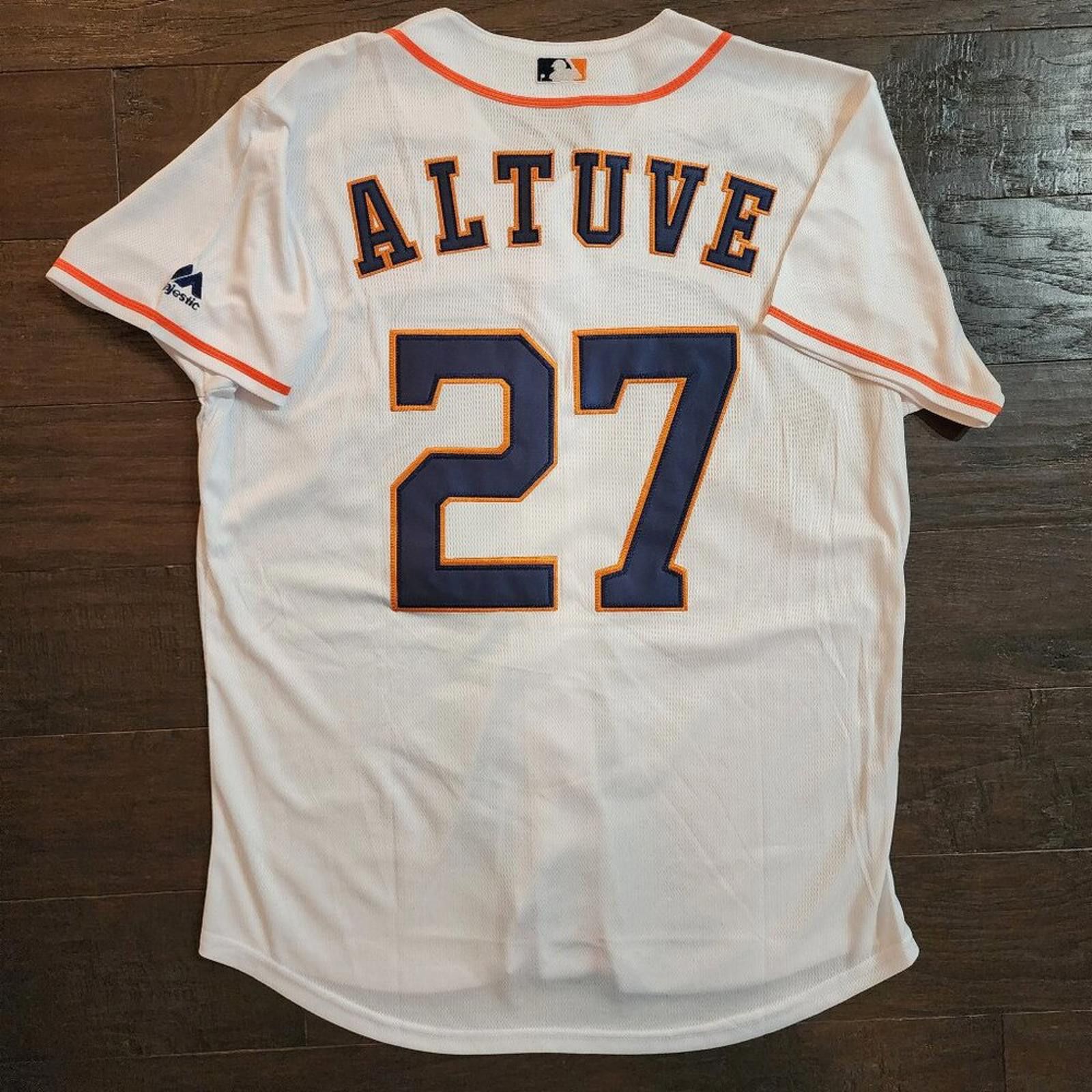 Majestic Jose Altuve Majestic #27 Houston Astros Jersey NWT Sz M Size US M / EU 48-50 / 2 - 1 Thumbnail