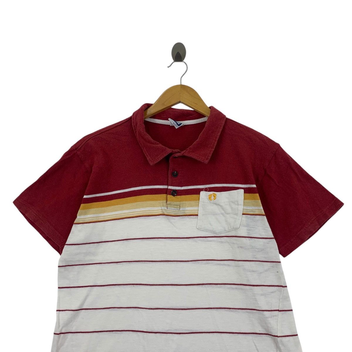 Hang Ten Vintage HANG TEN HAWAII Striped Pocket Polo Tee Shirt Top Size US L / EU 52-54 / 3 - 2 Thumbnail