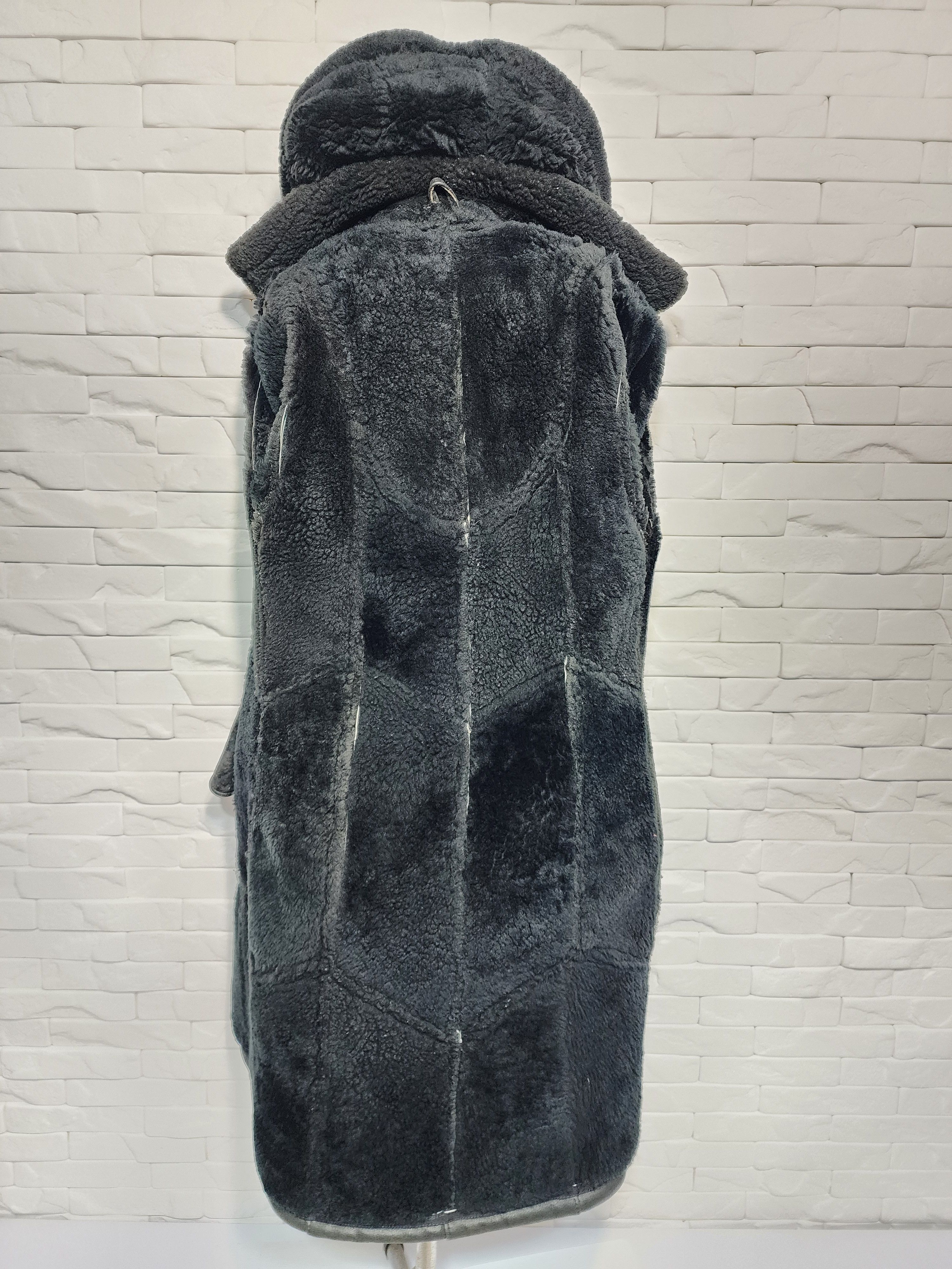 Genuine Leather Hooded Coat Genuine Fur, Women's Warm Winter Outerwear Size M / US 6-8 / IT 42-44 - 8 Thumbnail