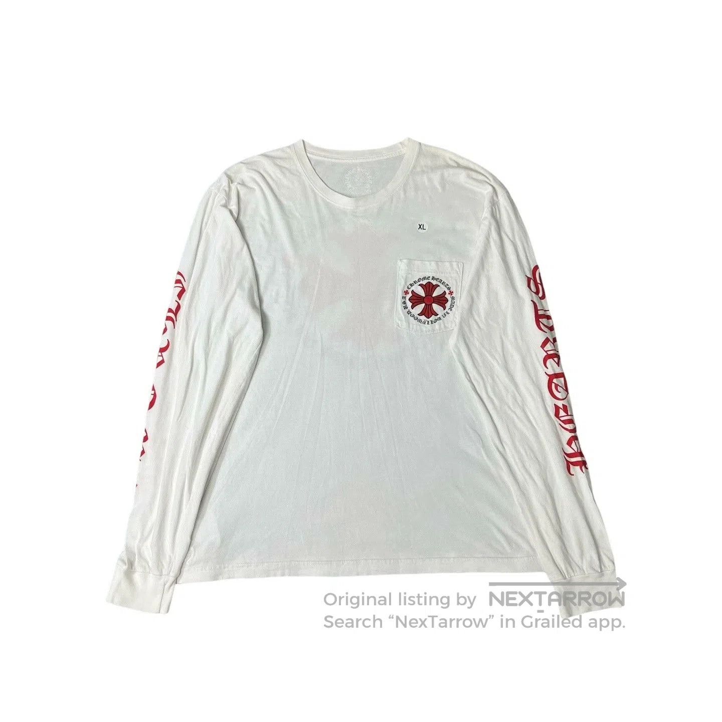 Chrome Hearts Chrome hearts Red Hollywood long sleeve tshirt | Grailed