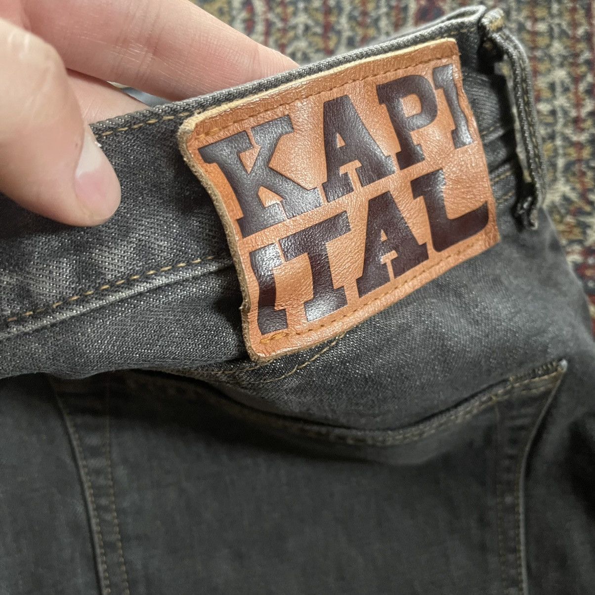 Kapital Kountry Kapital Kountry side Studs Gems Black Denim Jeans size 38 Size US 38 / EU 54 - 13 Thumbnail