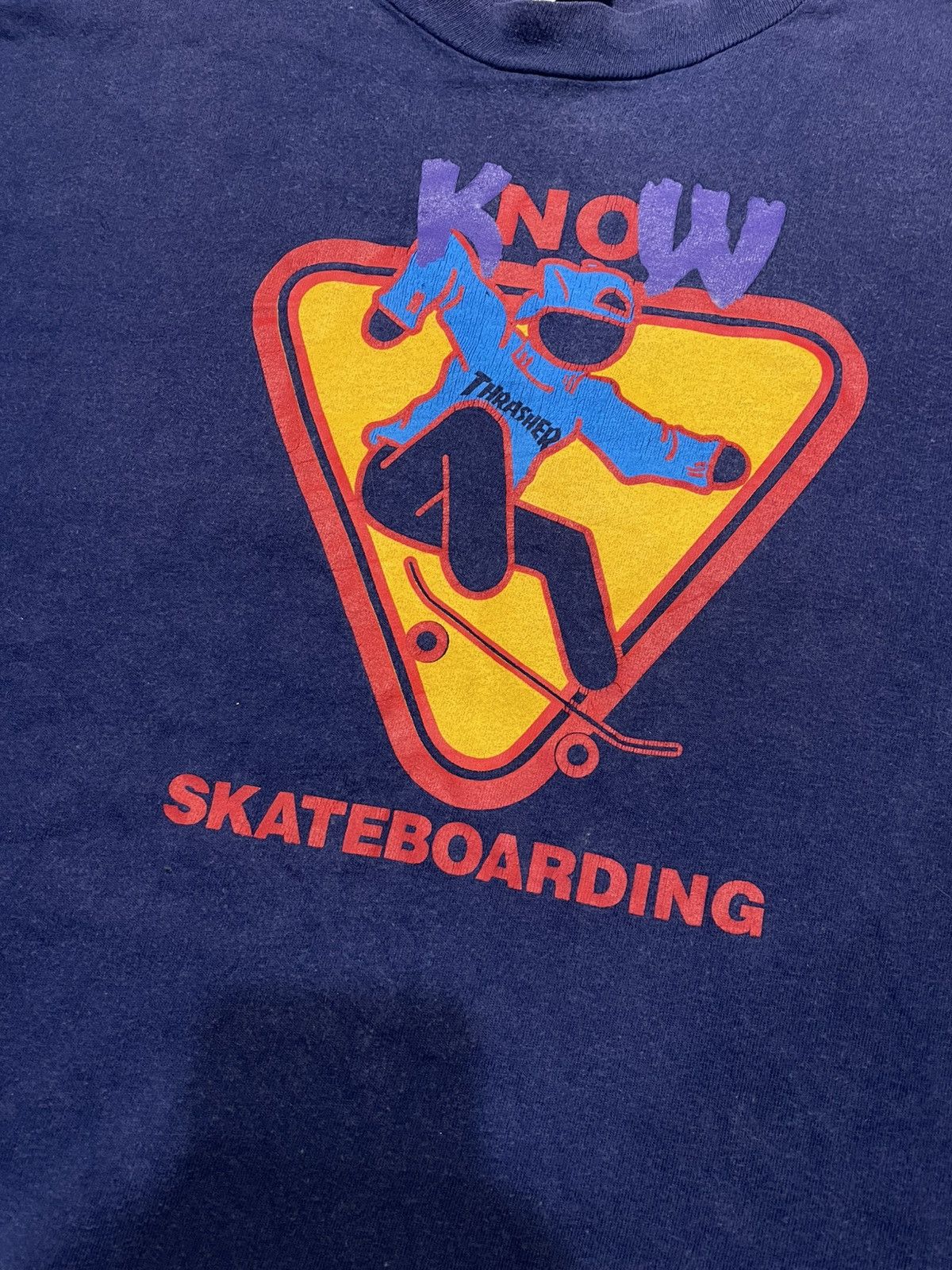Thrasher Vintage Thrasher ‘Know Skateboarding’ Tshirt Size US L / EU 52-54 / 3 - 3 Thumbnail