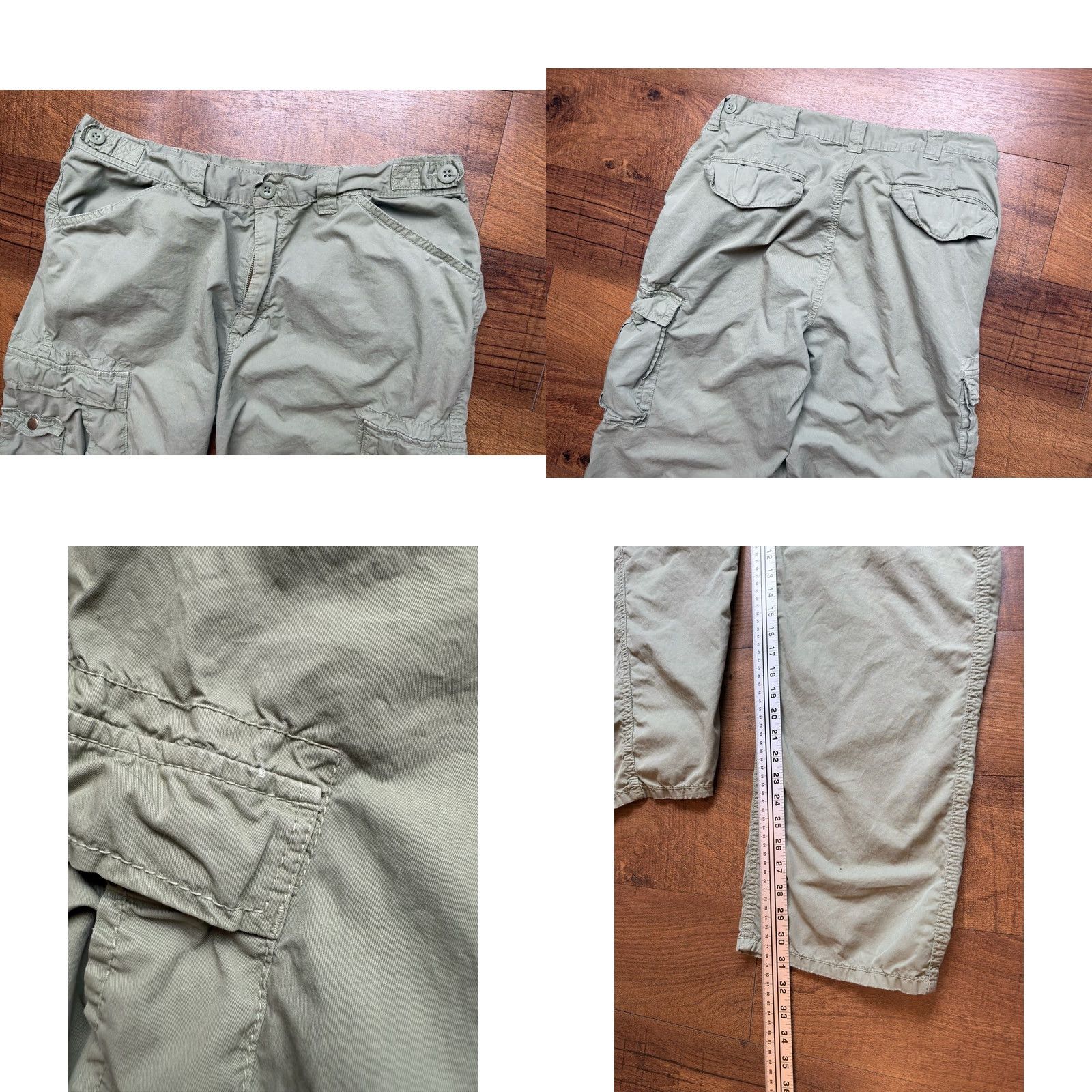 Polo Ralph Lauren VINTAGE Polo Ralph Lauren Cargo Paratrooper Pants Shoes? 34X32 Green Mens Straight 90s Army Utility Cotton Pants Size US S / EU 44-46 / 1 - 8 Thumbnail