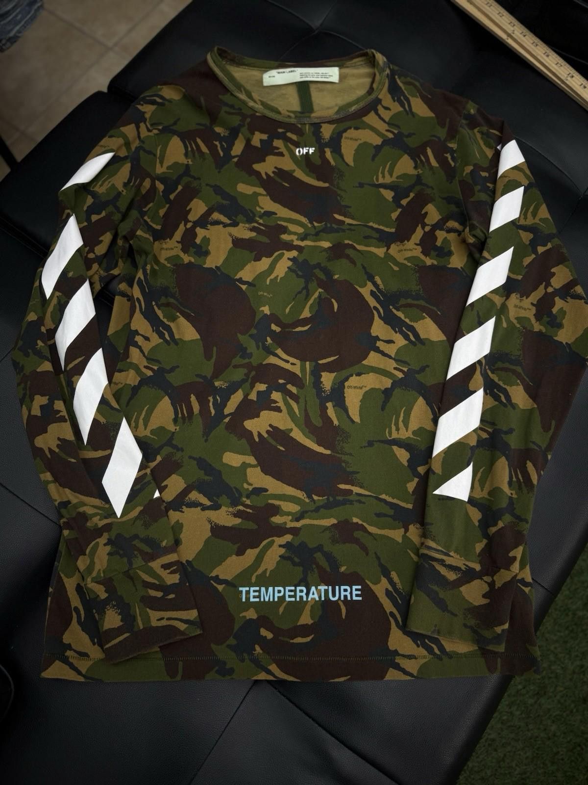 Off-White Off White Camouflage Long Sleeve Tshirt Size XL “Temperature Size US XL / EU 56 / 4 - 3 Thumbnail