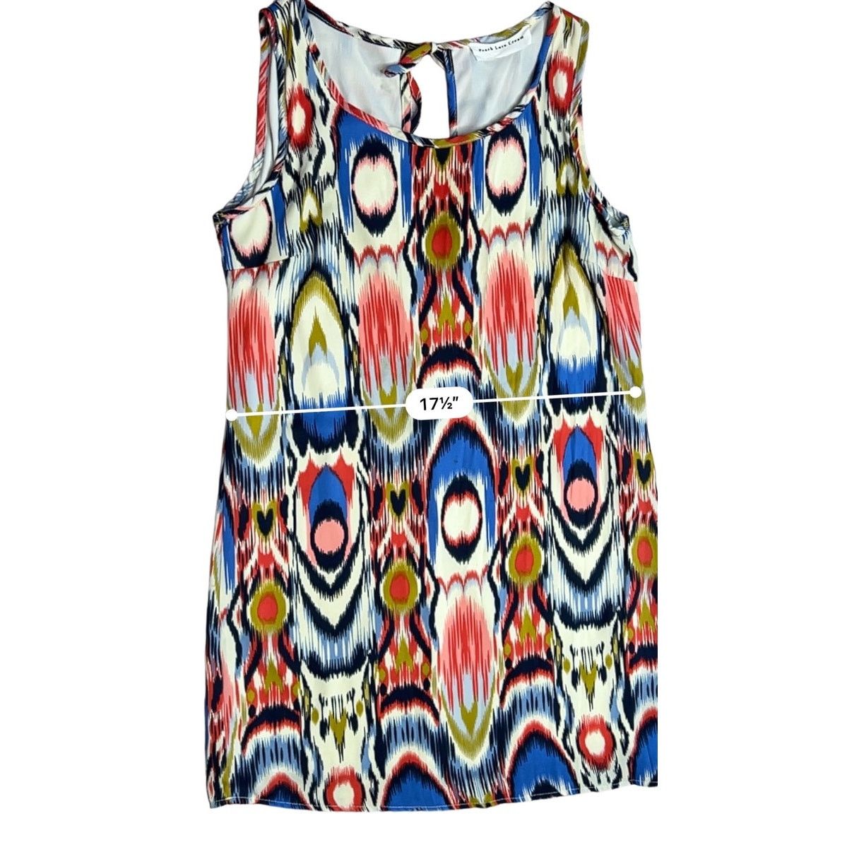 Other Peach Love Cream Ikat Colorful Sleeveless Shift Dress MEDIUM Size M / US 6-8 / IT 42-44 - 6 Thumbnail
