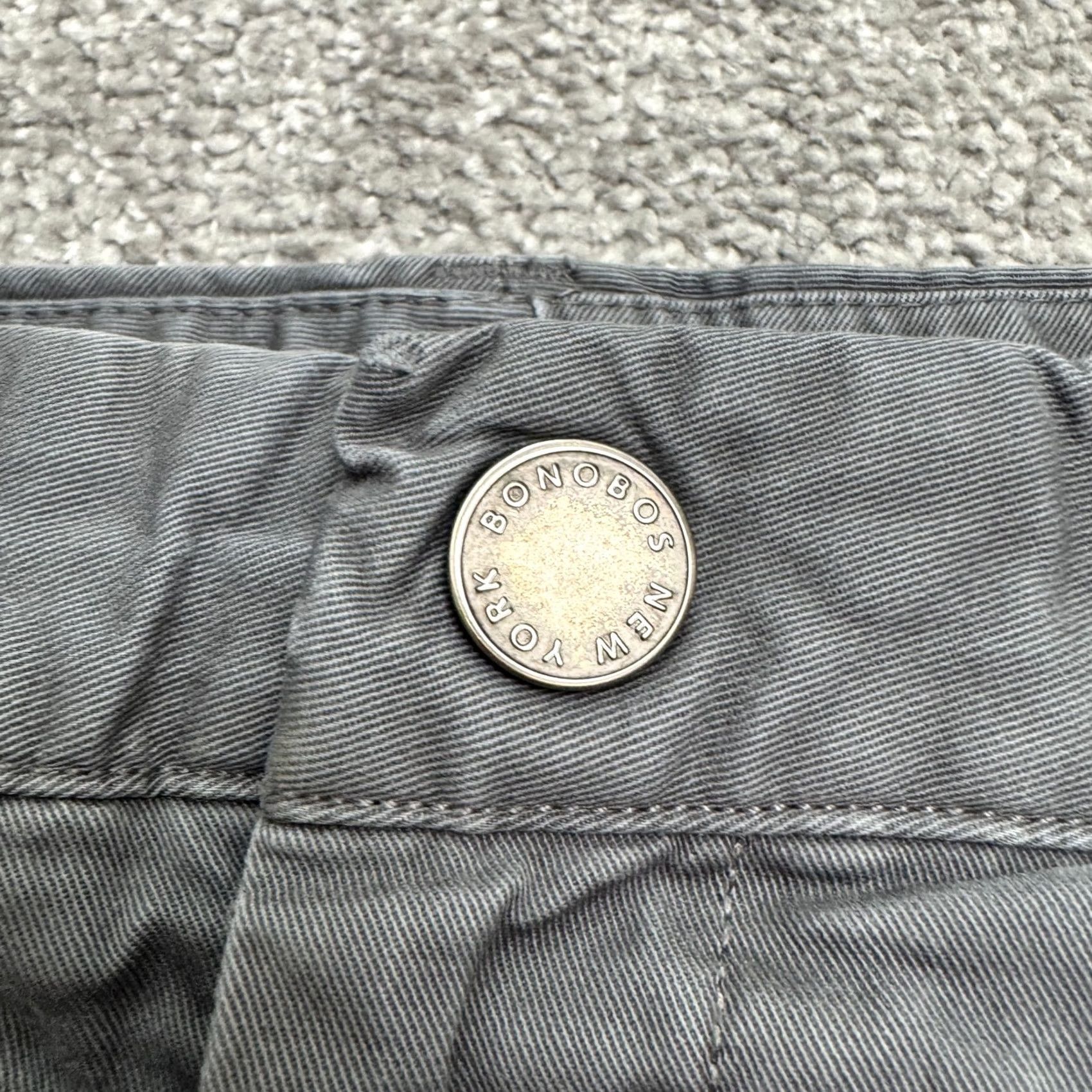 Bonobos Bonobos Slim Fit Chino Pants Mens 32x30 Gray Straight Leg Cotton Casual Preppy Style Size US 32 / EU 48 - 3 Thumbnail