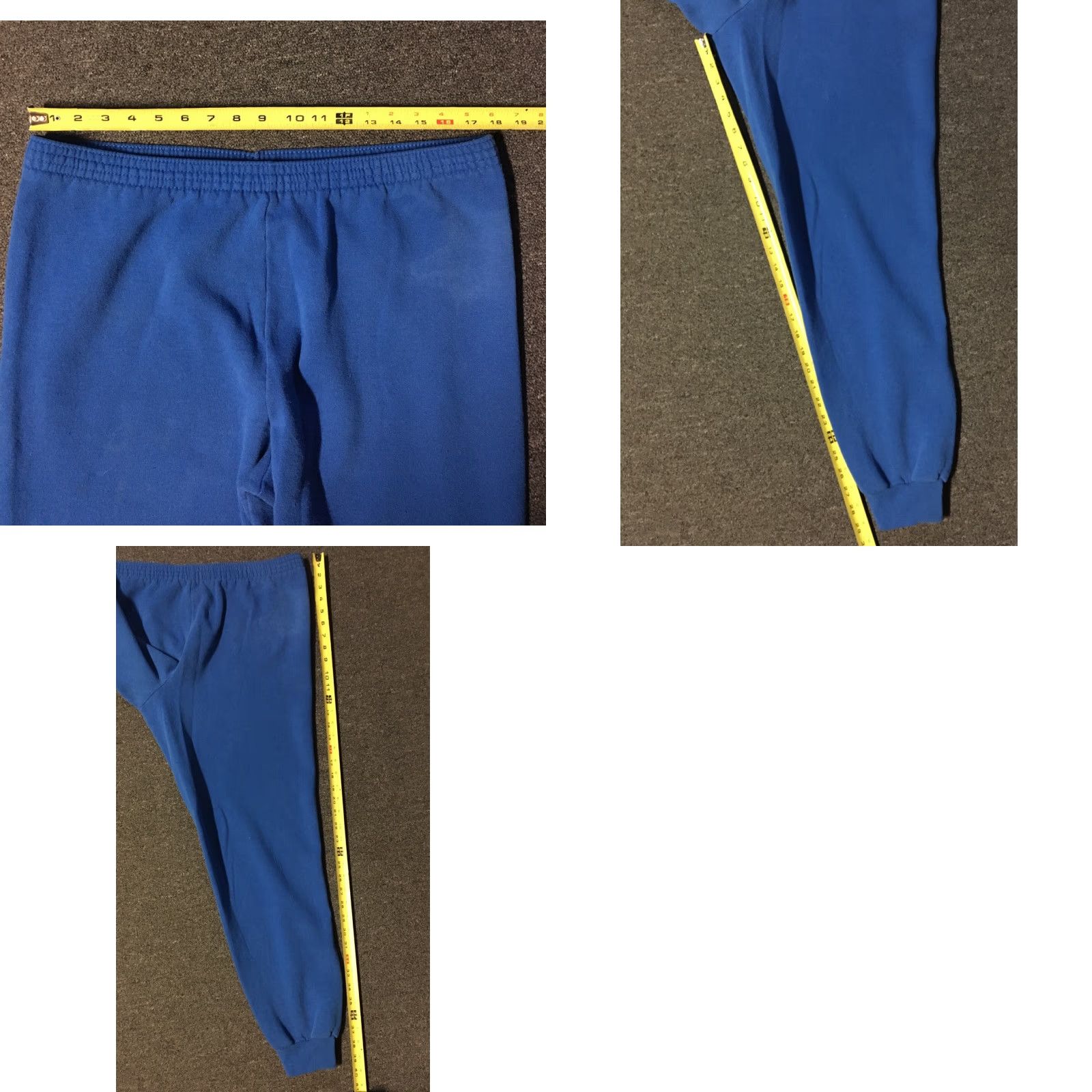 Tultex VINTAGE Tultex Sweatpants XL Blue Striped 80s 90s Distressed Activewear Men's Pants USA Grip Grunge Basketball Track Fitness Punk Retro USA Size US 36 / EU 52 - 8 Thumbnail