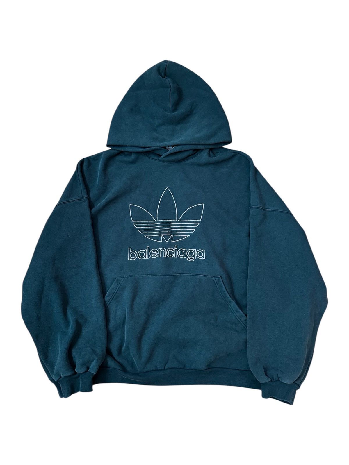 Balenciaga Adidas Oversized Hoodie Forest Green Sz.3