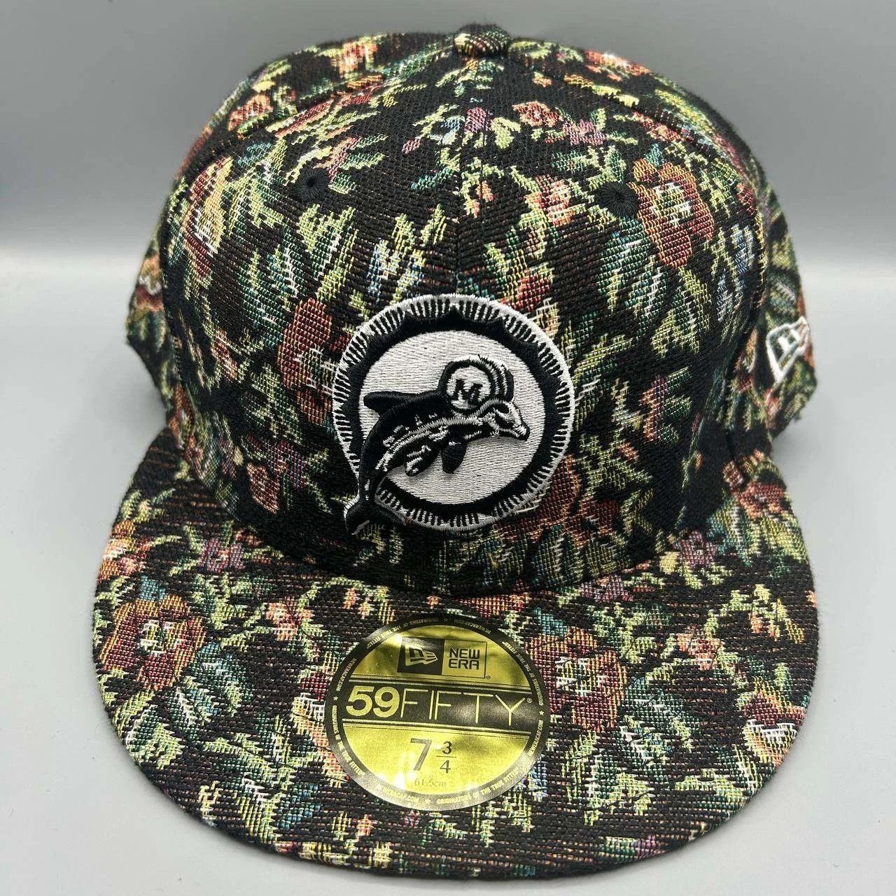 New Era Miami Dolphins NFL Hat 7 3/4 Floral 59Fifty New Era Fitted Size ONE SIZE - 1 Thumbnail
