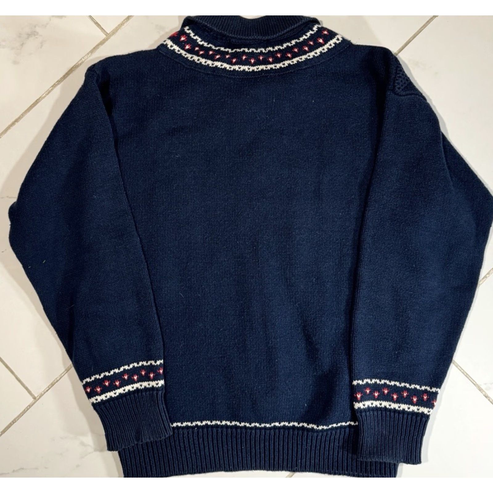 Eddie Bauer VINTAGE Eddie Bauer Full Zip Sweater Navy Blue Cotton Knit USA Size M Unisex Adults Size M / US 6-8 / IT 42-44 - 8 Thumbnail