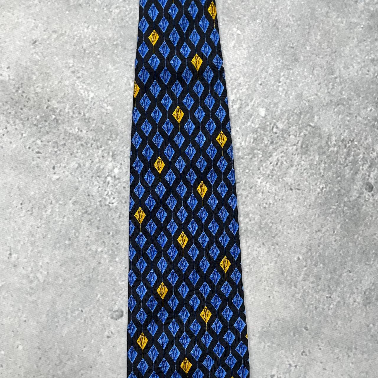 Valentino Vintage Valentino Cravatte Silk Tie Blue/ Yellow Size ONE SIZE - 5 Thumbnail