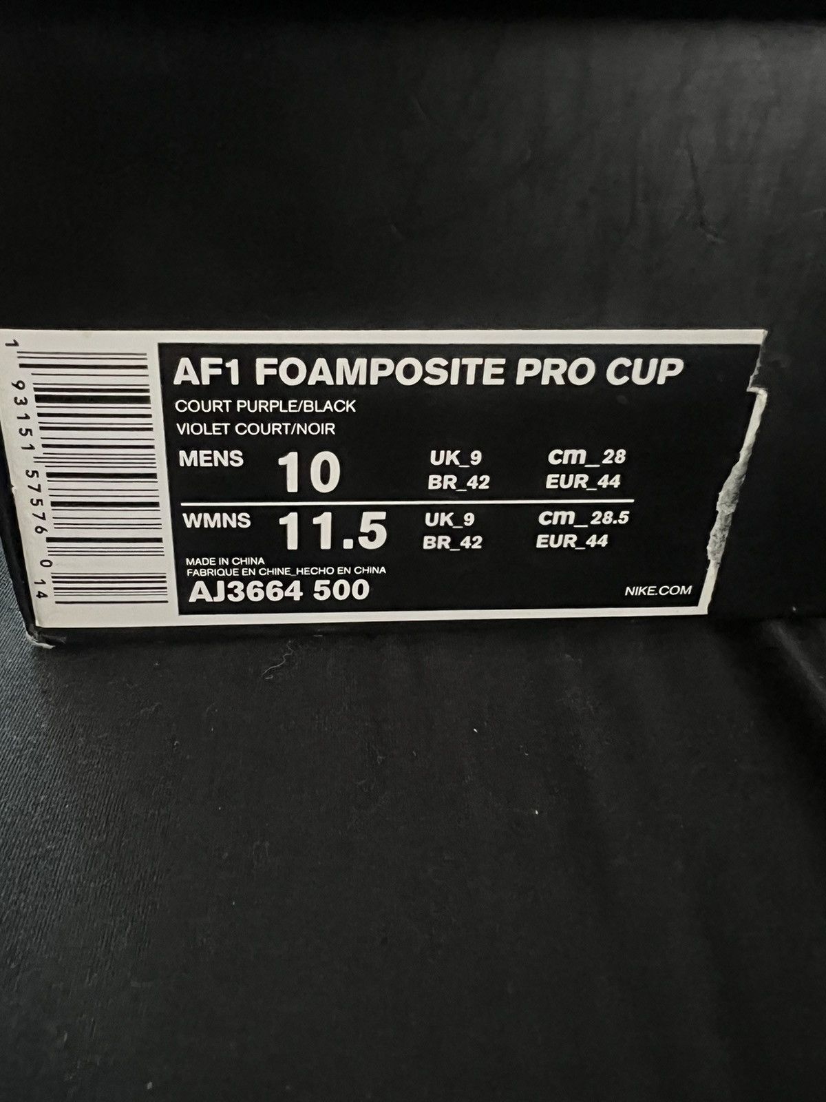 Nike Nike Air Force 1 Foamposite Pro Cup “Court Purple” Size US 10 / EU 43 - 8 Thumbnail