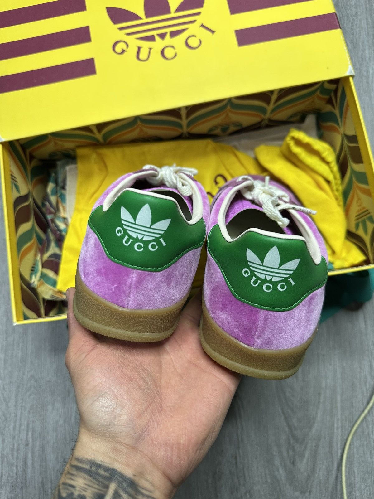 adidas x Gucci Gazelle Pink